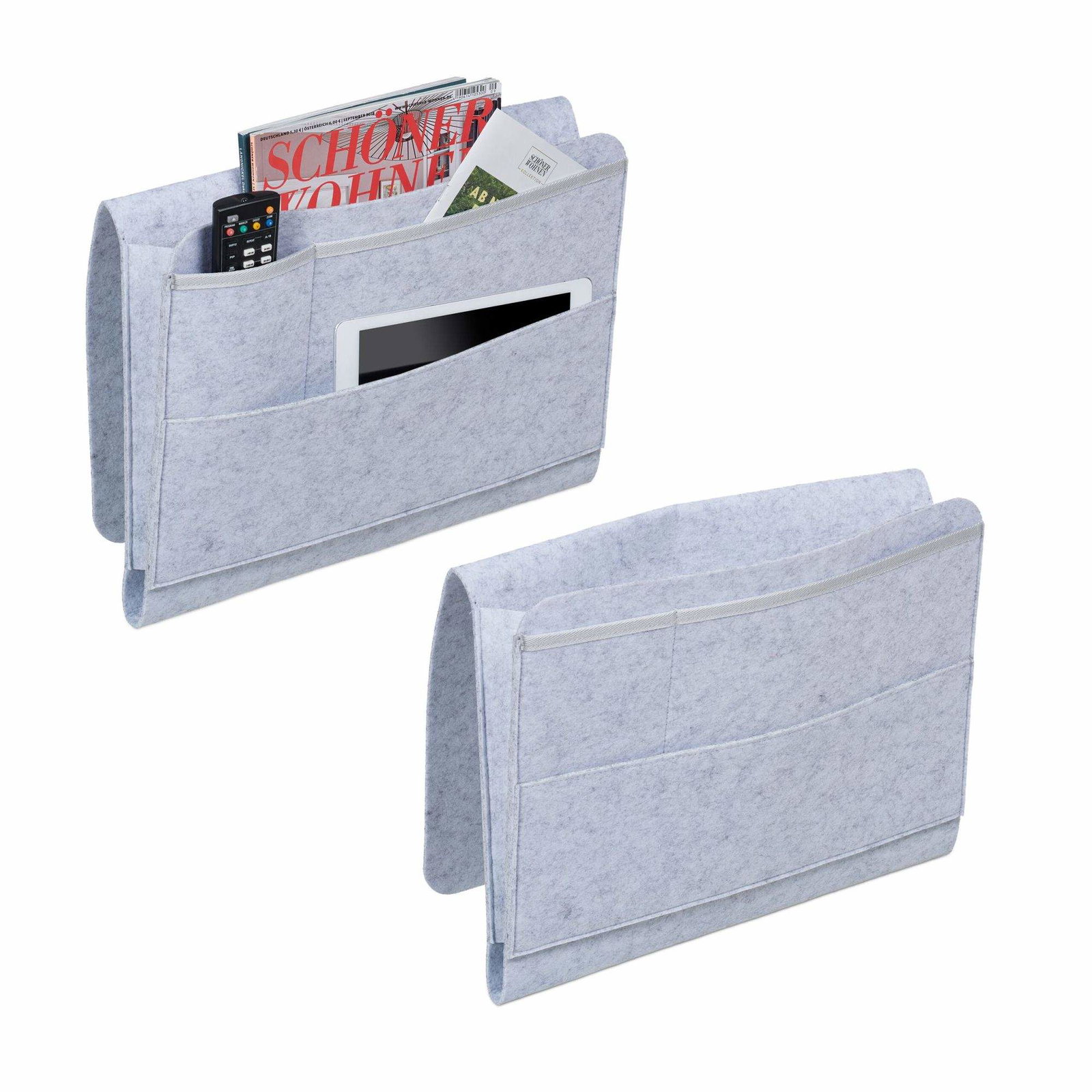 Ljusgrå sängväska set om 2 | Mode & Accessoarer - Kläder - Skor | Pryloteket