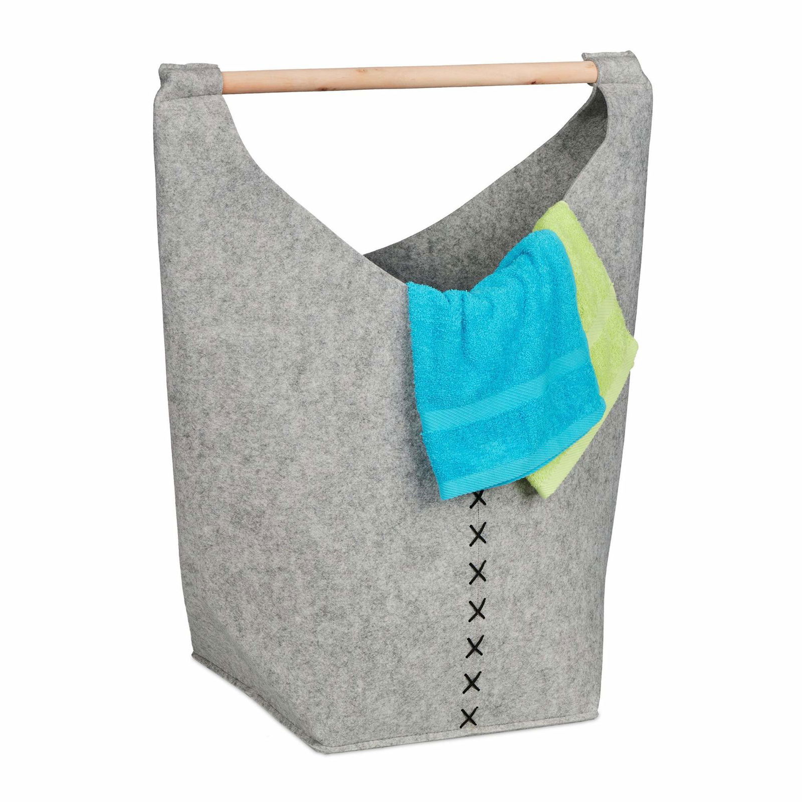 Transportabel vaskeboks i filt