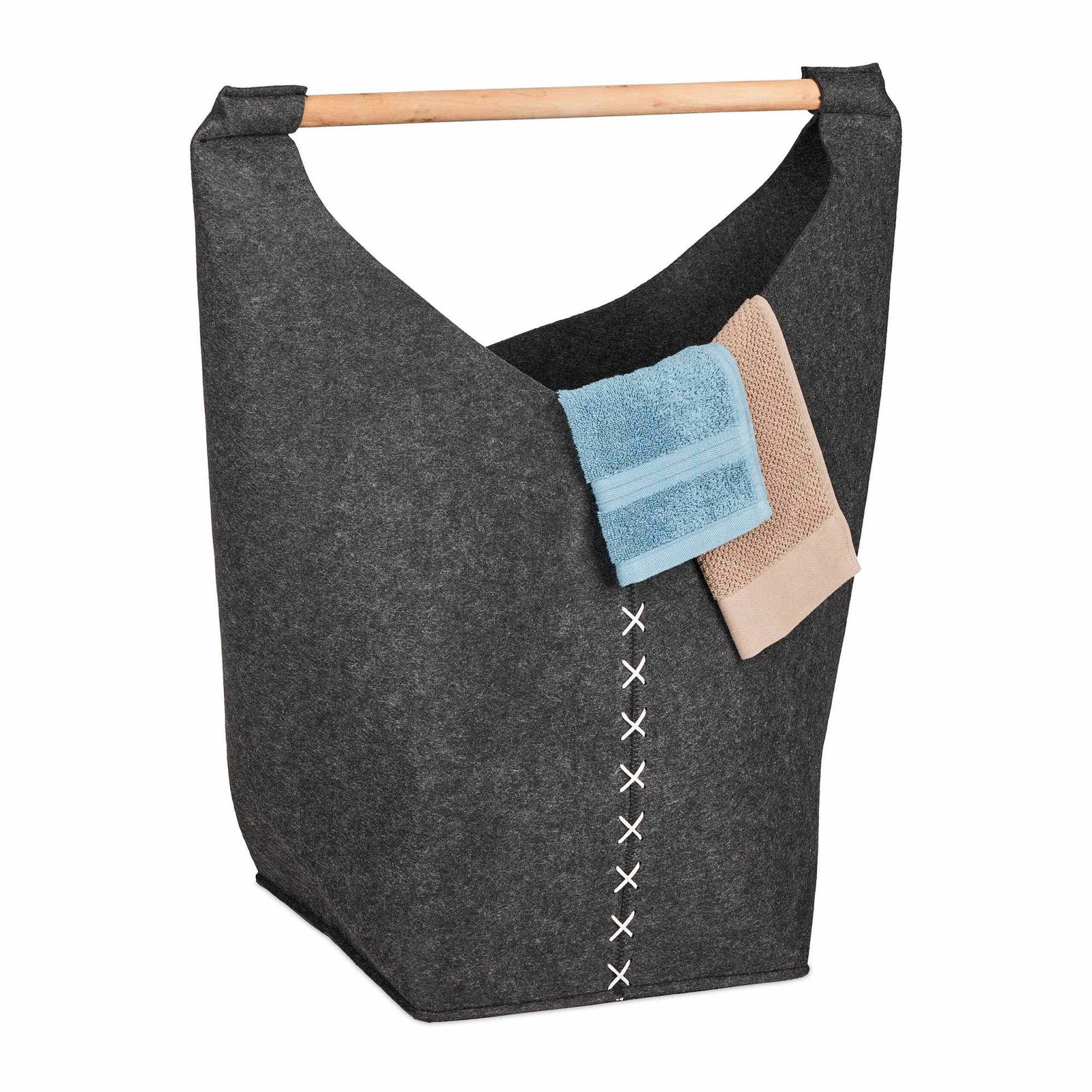 Transportabel vaskeboks i filt