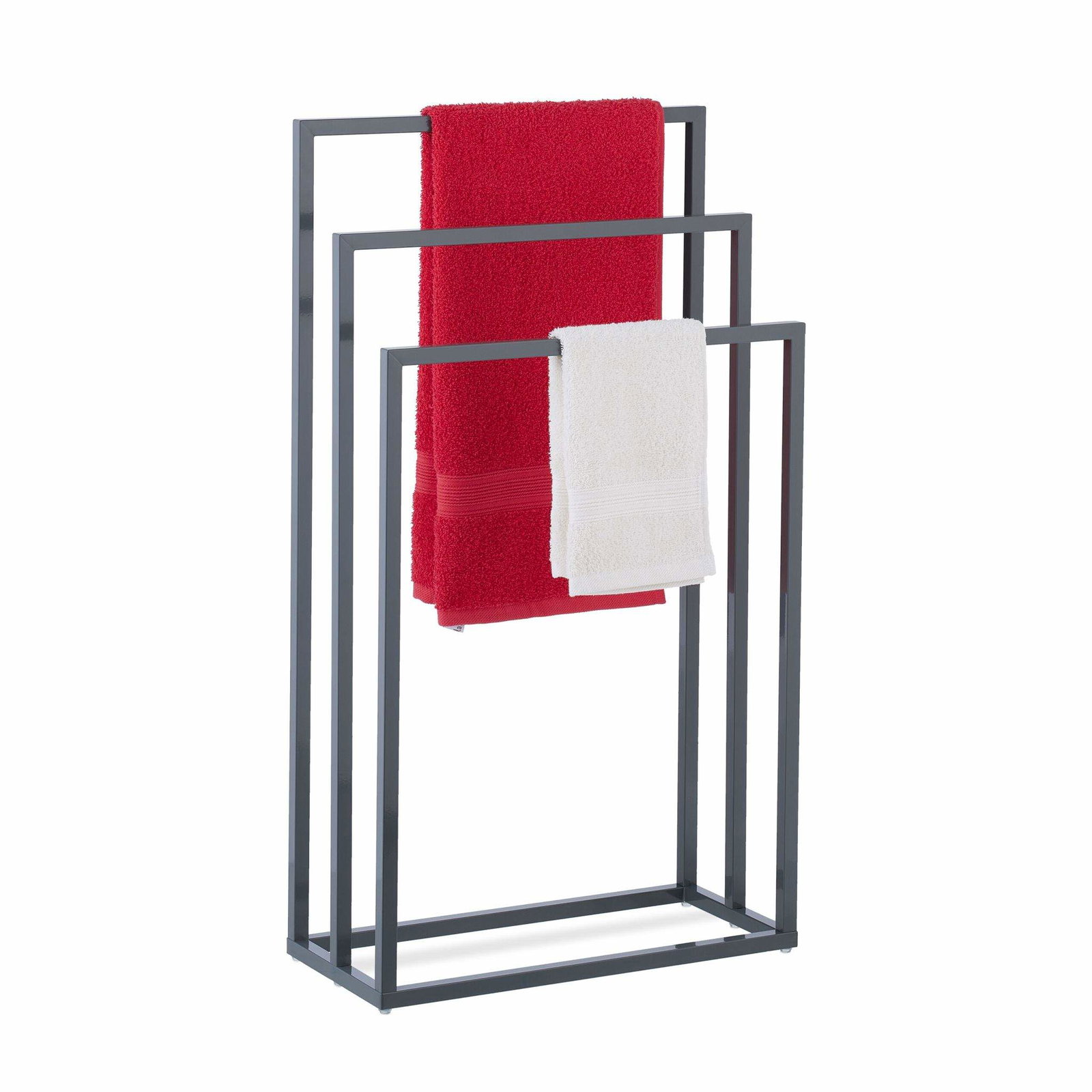 Handdukshängare 3 skenor antracit | Hem & Hobby - Hem & Hushåll - Textil - Handdukar | Pryloteket
