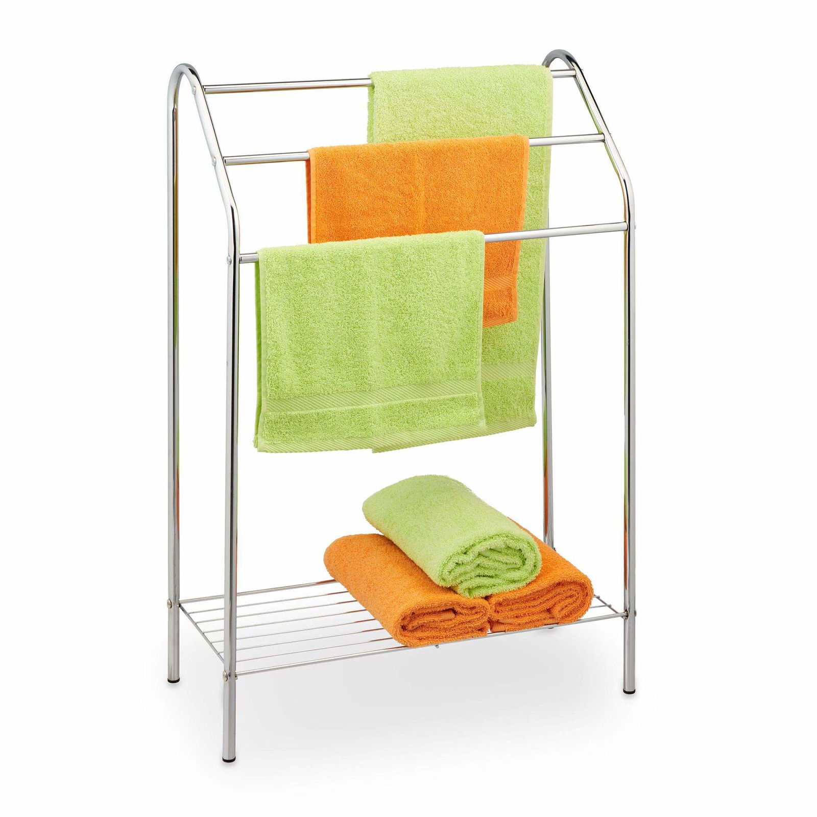 3-armet håndklædeholder med hylde