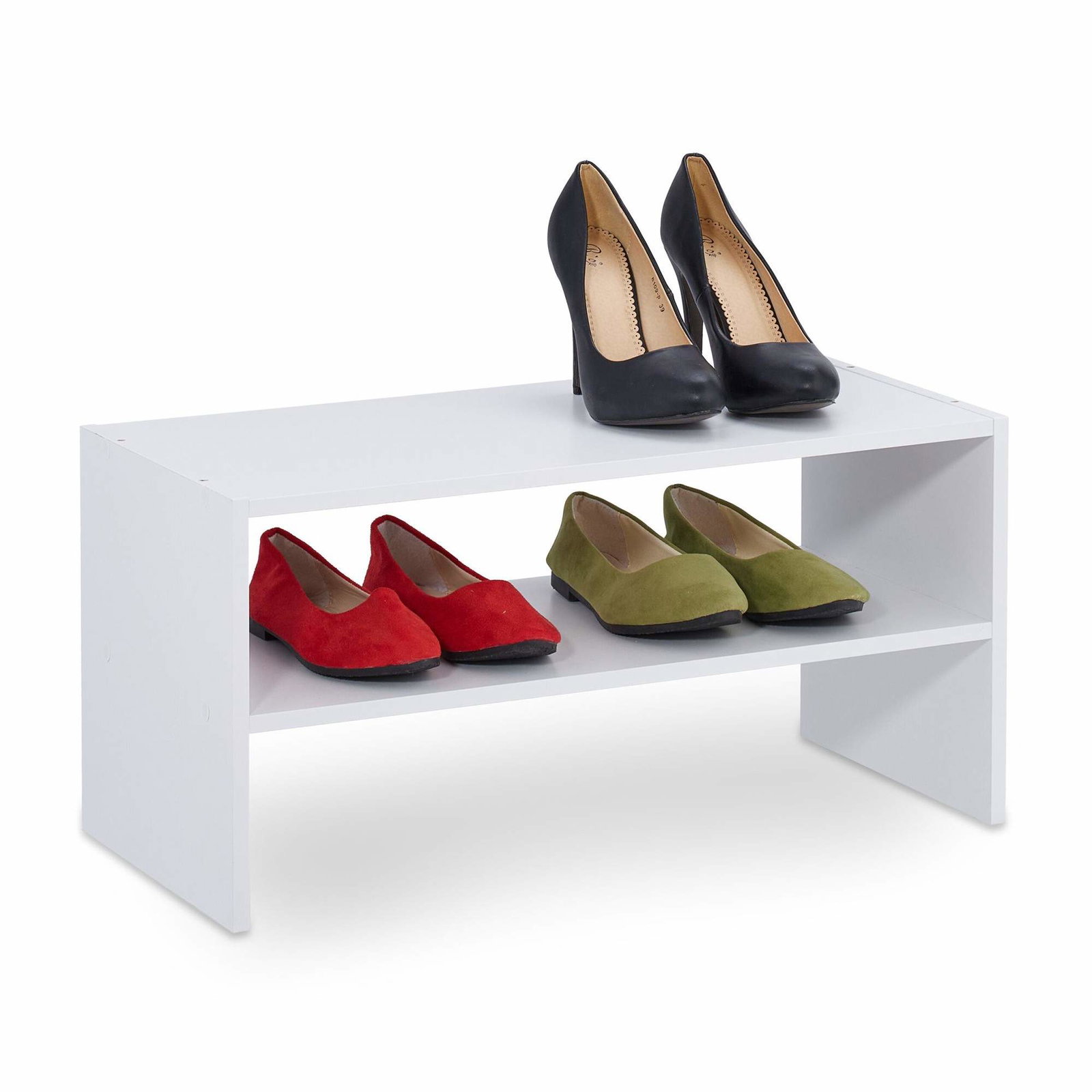 Vit skohylla med 2 hyllplan | Hem & Hobby - Hem & Hushåll - Förvaring & Organisering - Skohylla | Pryloteket