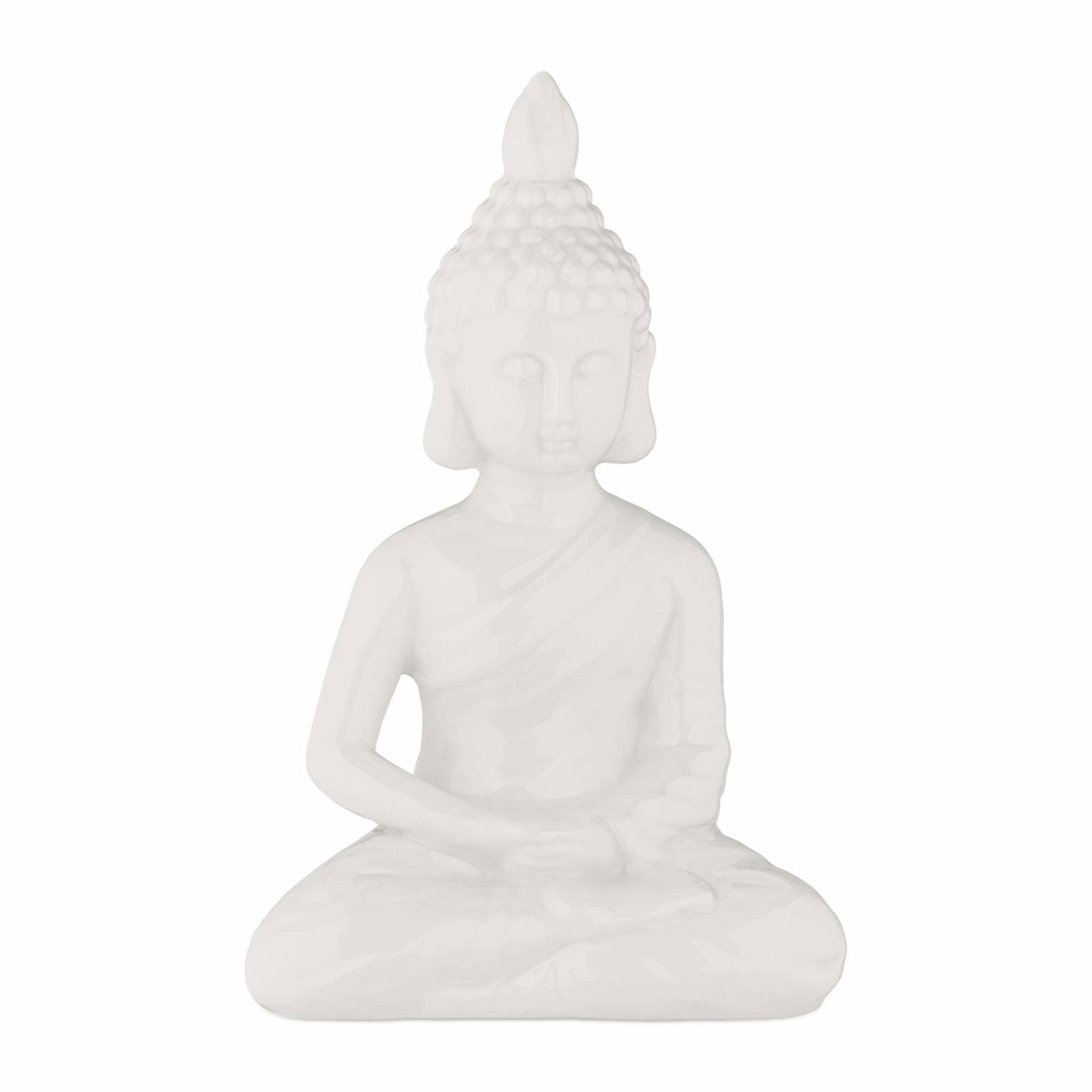Hvid Buddha figur 18 cm