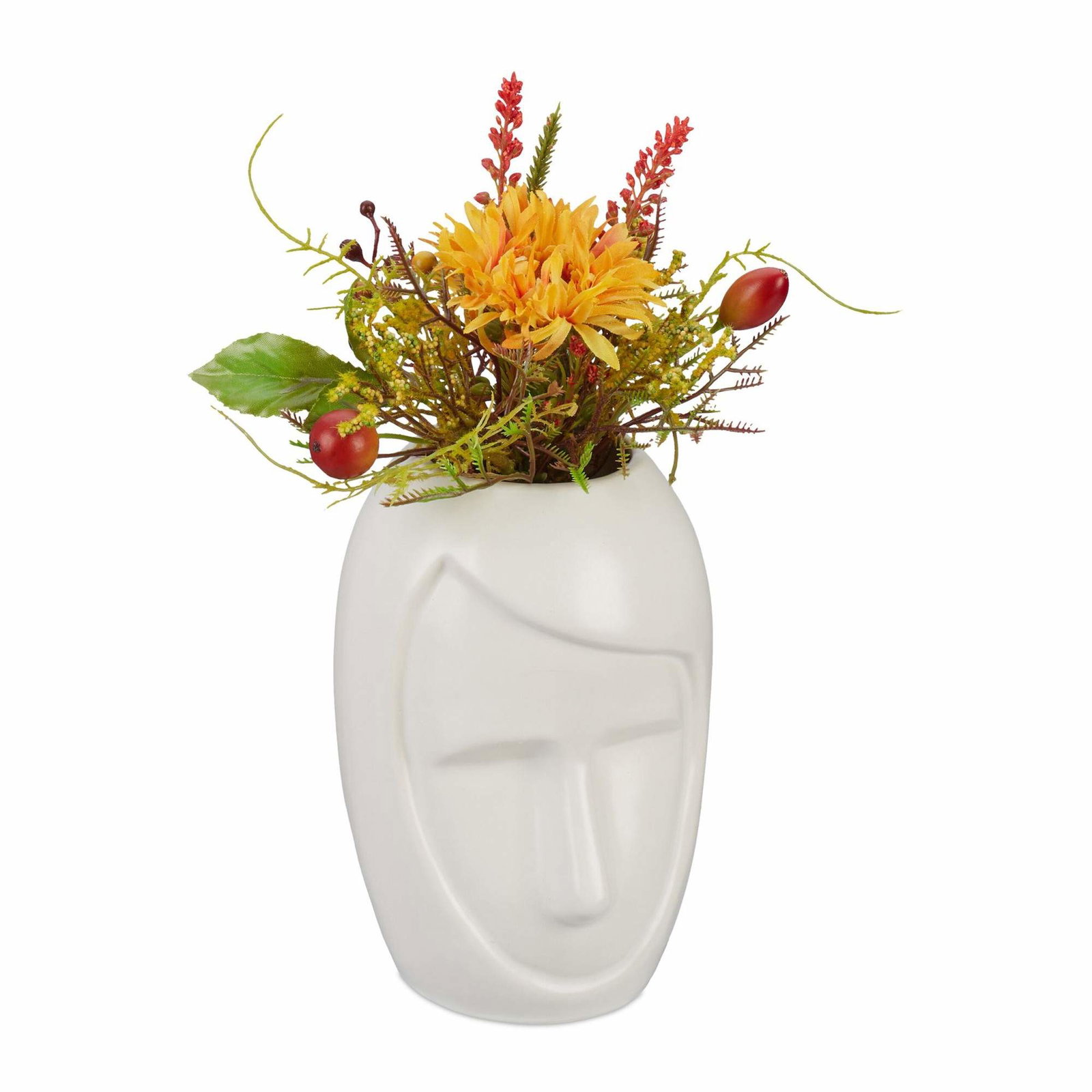 Ansigtsformet blomstervase
