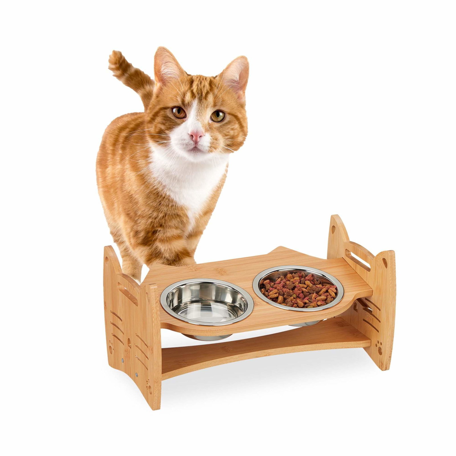 Höjdjusterbar matningsstation för katter | Hem & Hobby - Husdjur | Pryloteket