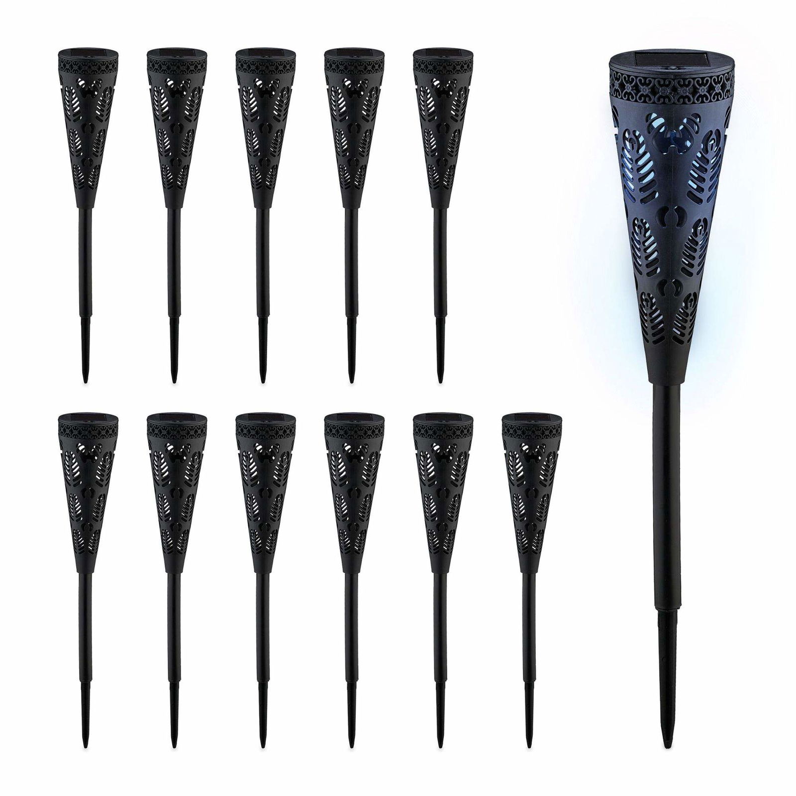 Solcellelampe med lyseffekt