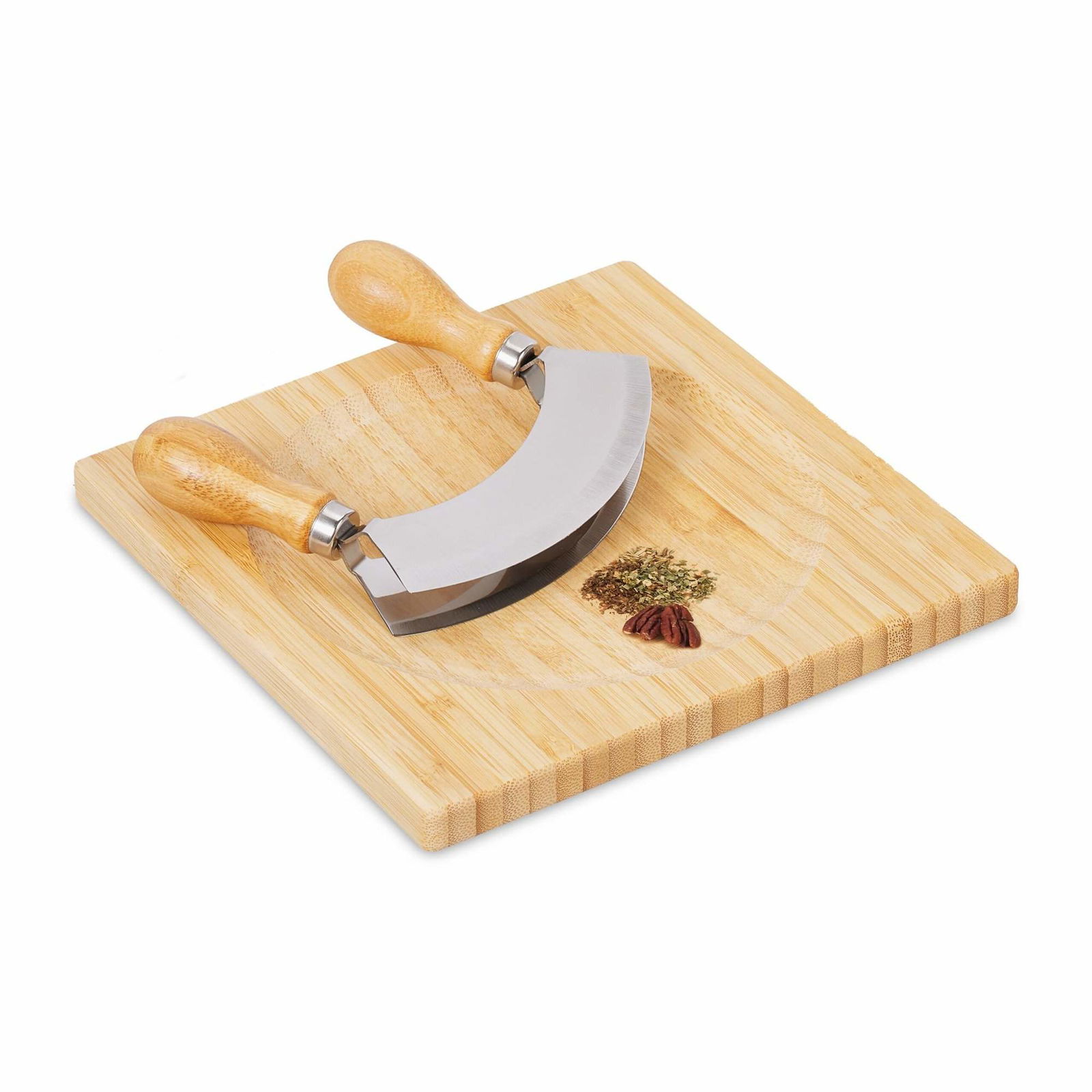 Dobbeltbelagt hakkekniv med bræt