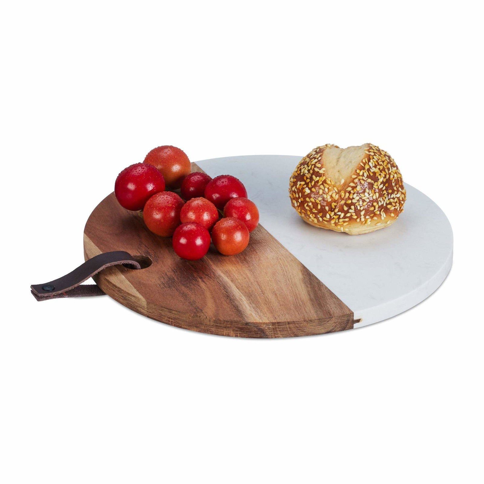 Rund skärbräda i trä och marmor | Hem & Hobby - Hem & Hushåll - Kök - Köksredskap - Skärbrädor | Pryloteket