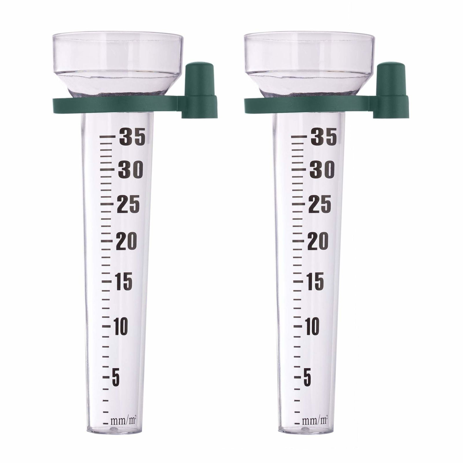 sæt med 2 regnmålere med holder