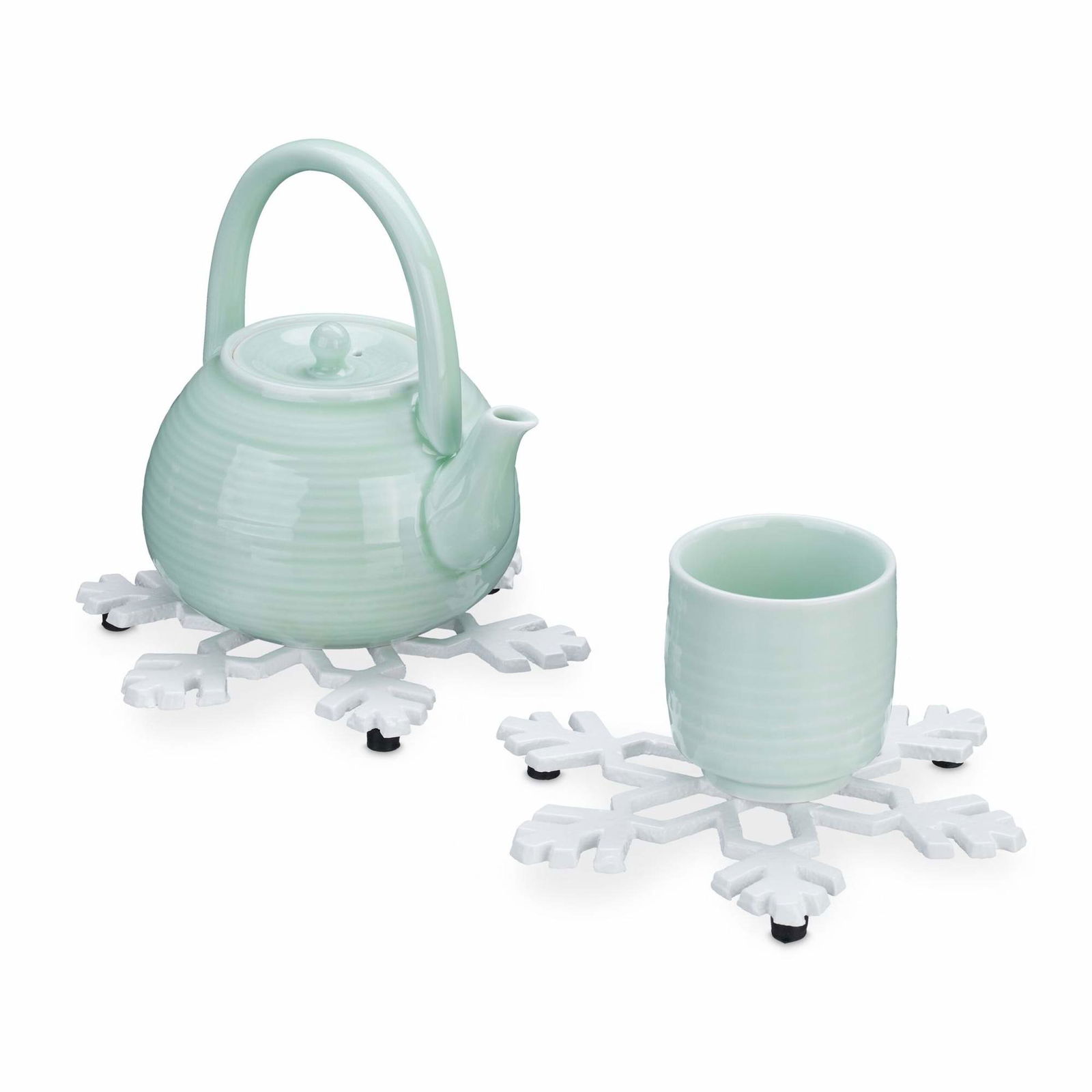 Dækkeservietter snefnug sæt med 2 stk