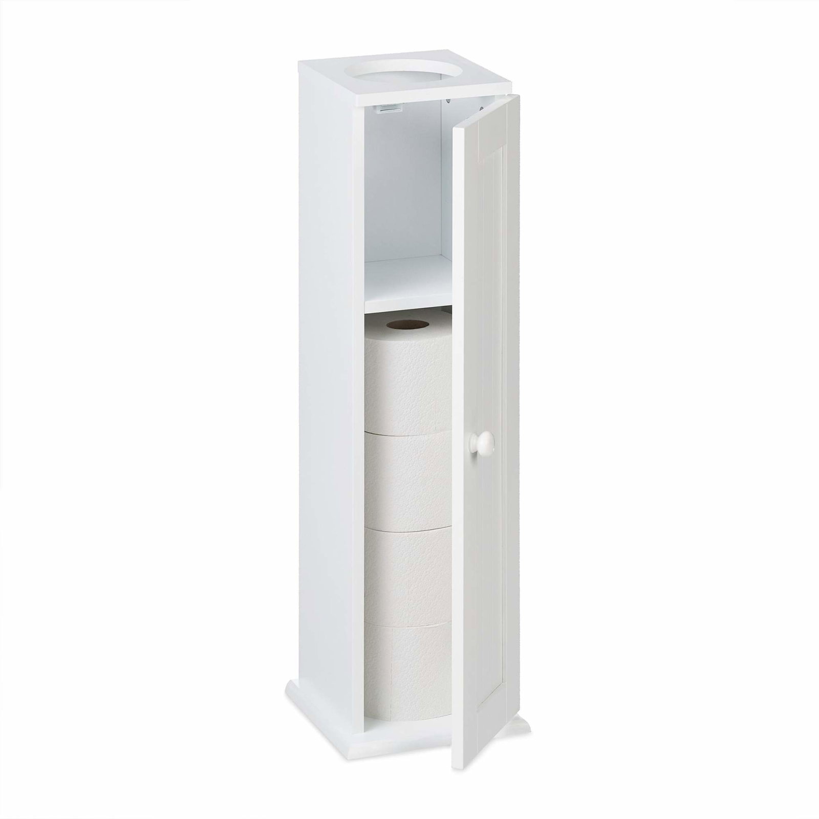 Slankt toiletskab med 2 hylder
