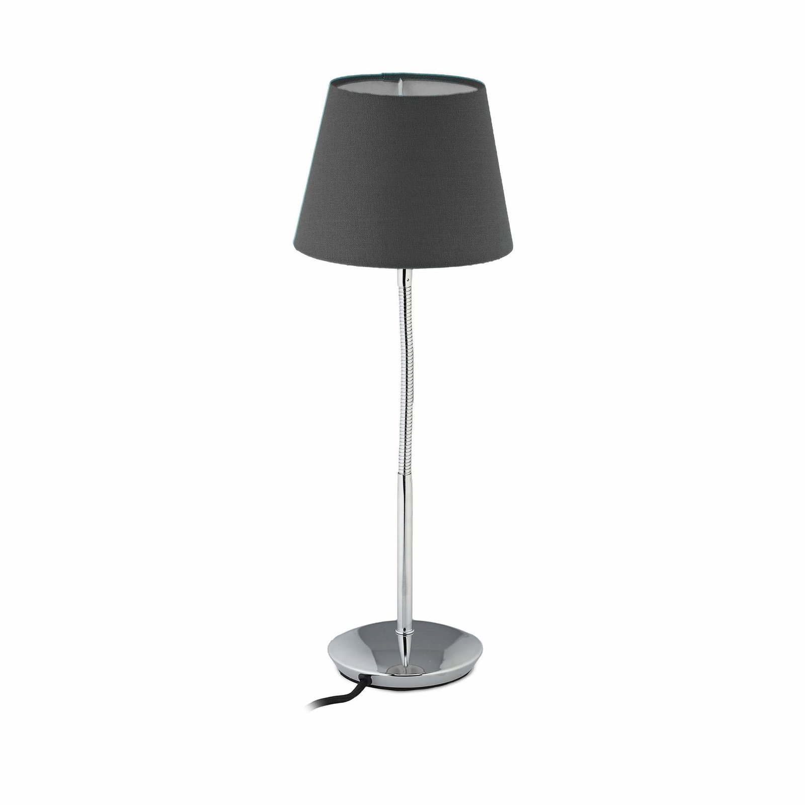 Fleksibel bordlampe med stofskærm