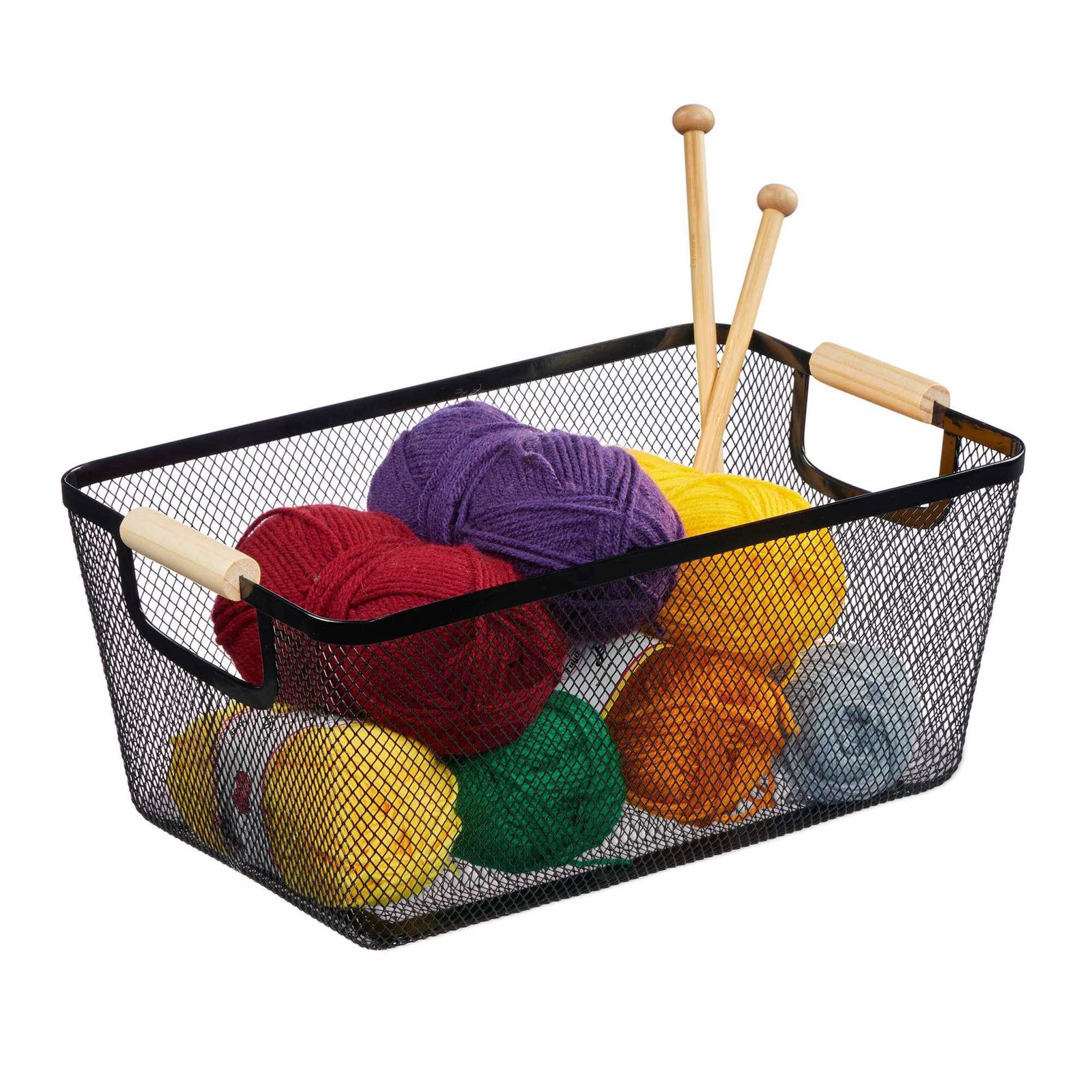 Rund trådkorg med handtag | Mode & Accessoarer - Accessoarer | Pryloteket