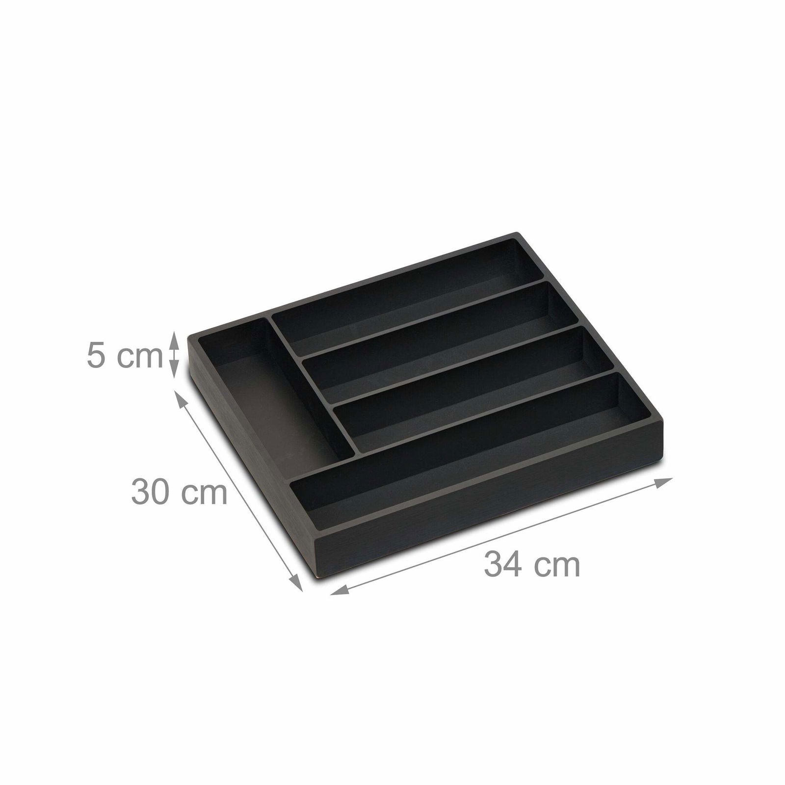 Sort bestikbakke 5 rum