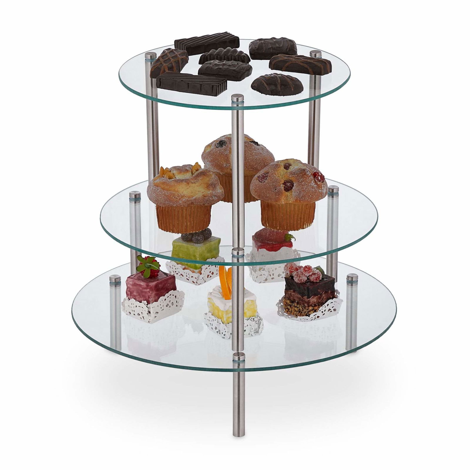 Stabelbar kageholder i sæt af 3 stk