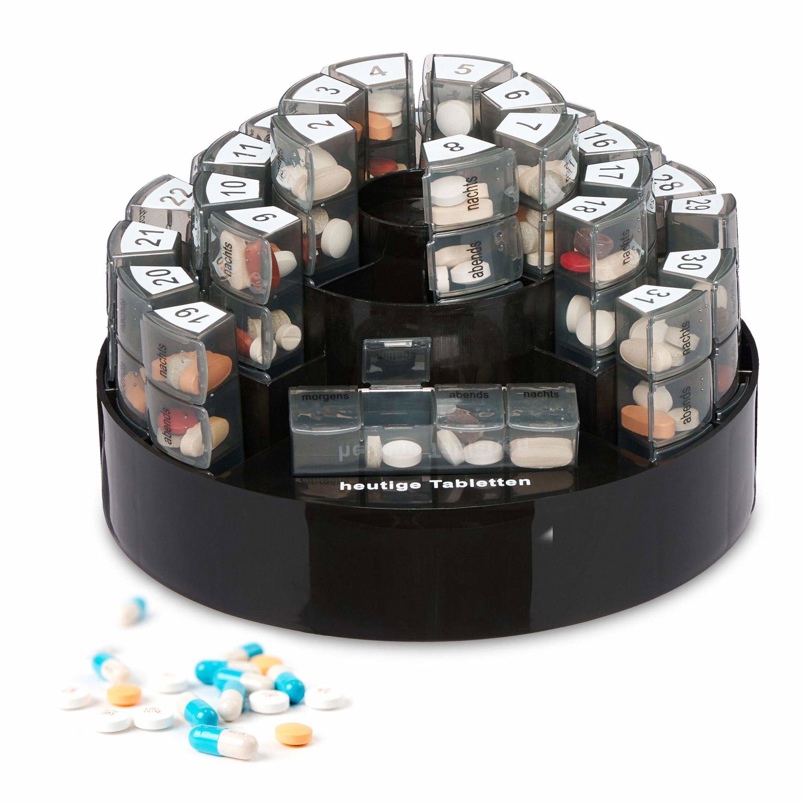 Kartong för tabletter 31 dagar 4 fack | Hem & Hobby - Hem & Hushåll - Tvätt | Pryloteket