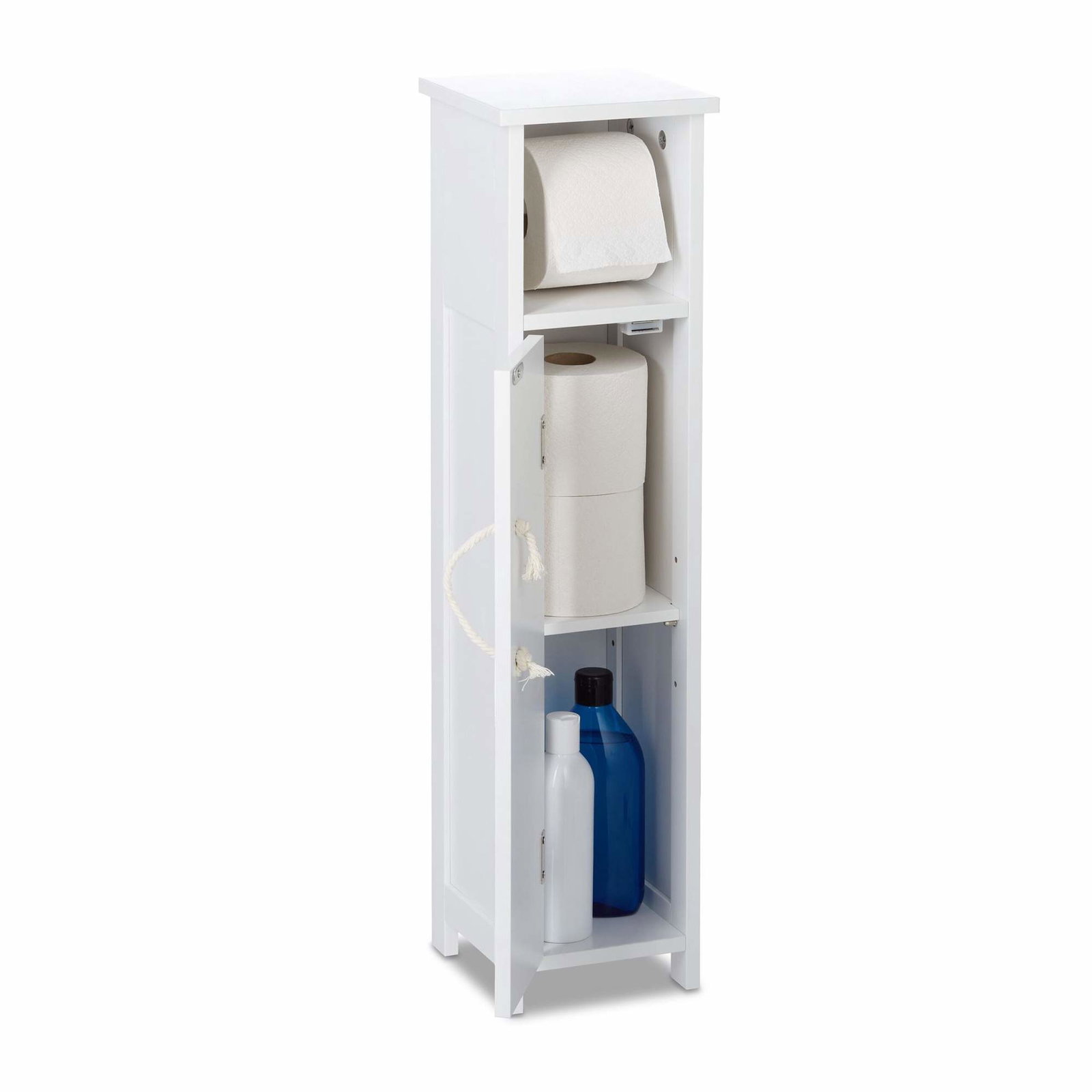 Stående toiletpapirholder i hvid