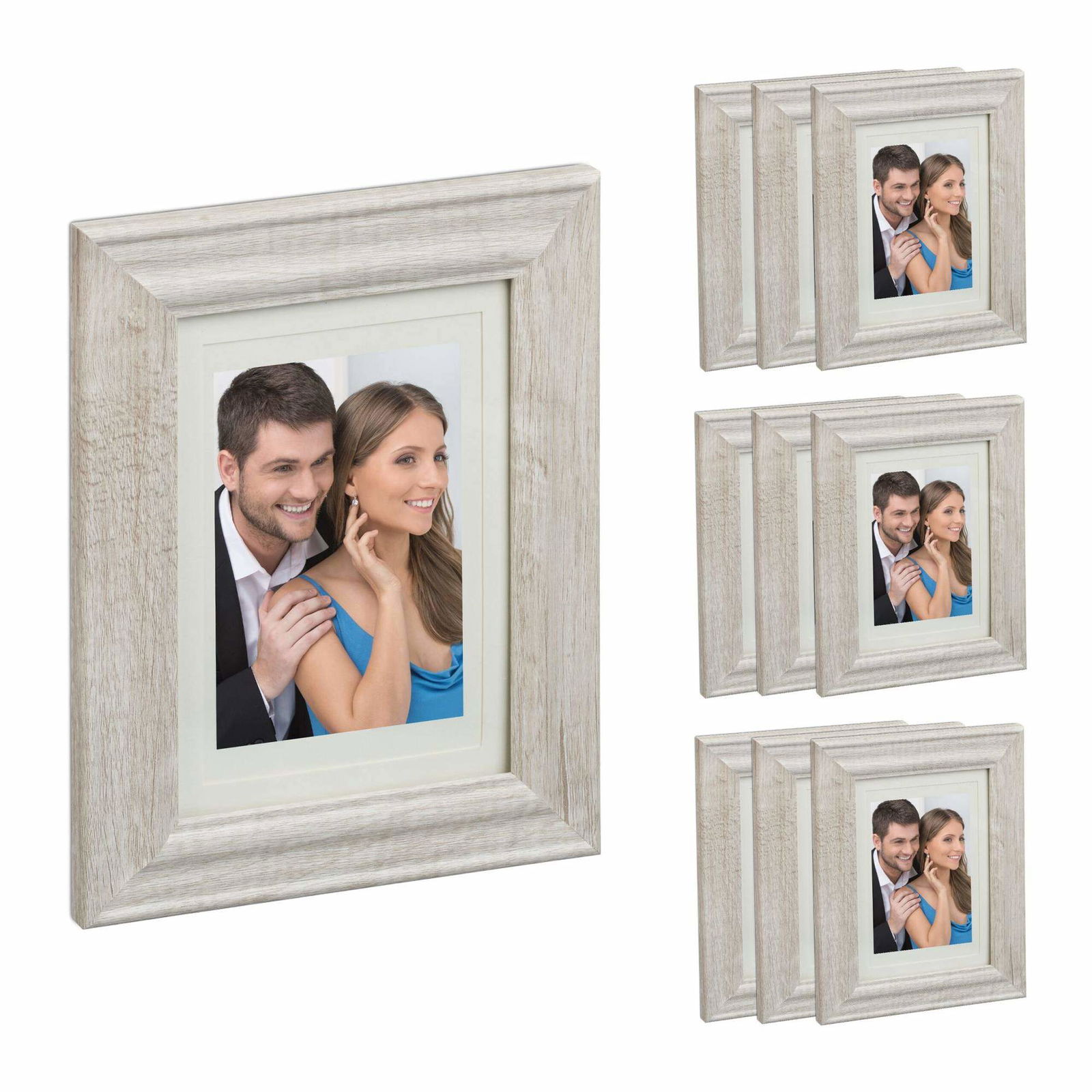sæt med 10 billedrammer 13x18 cm