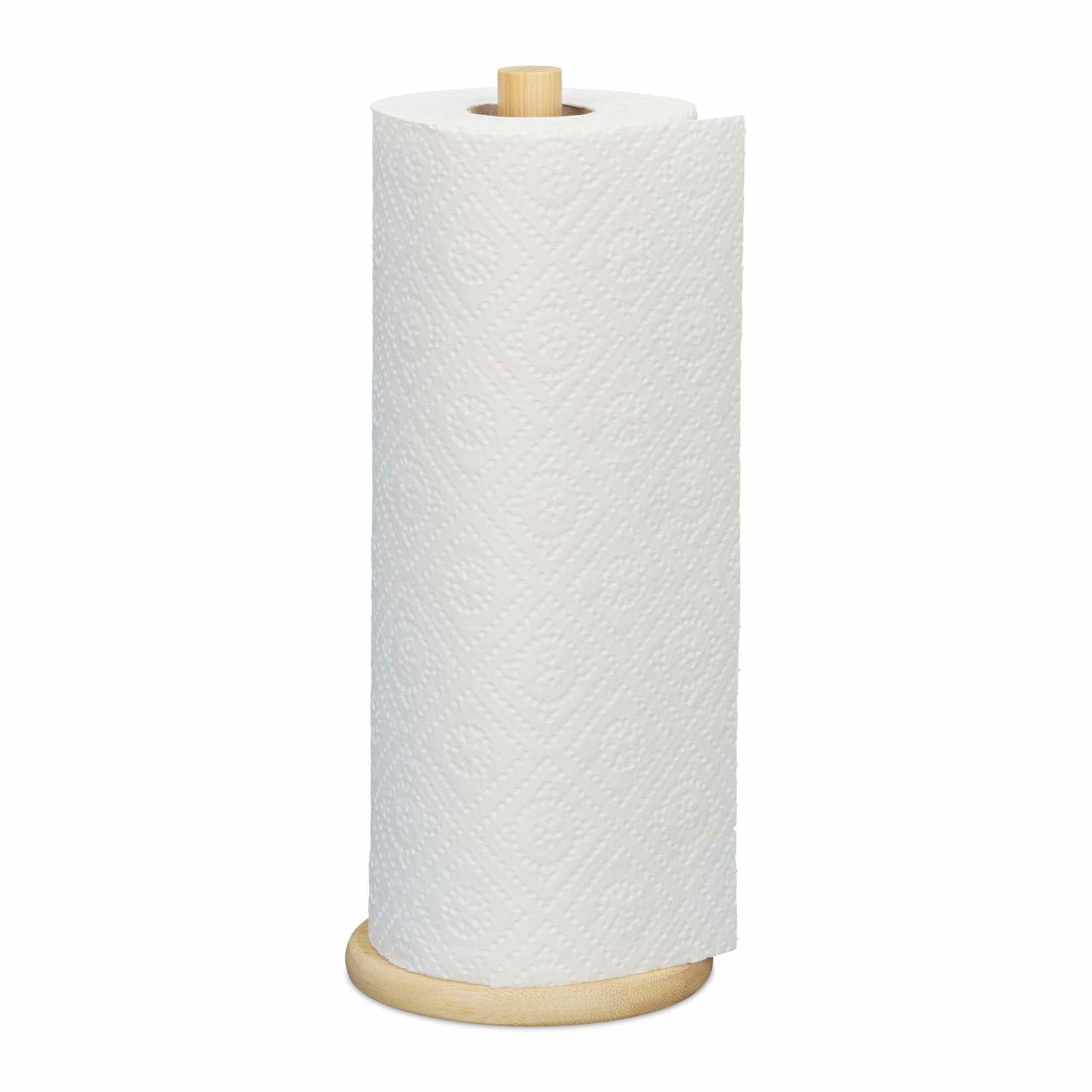 Rund køkkenrulleholder i bambus