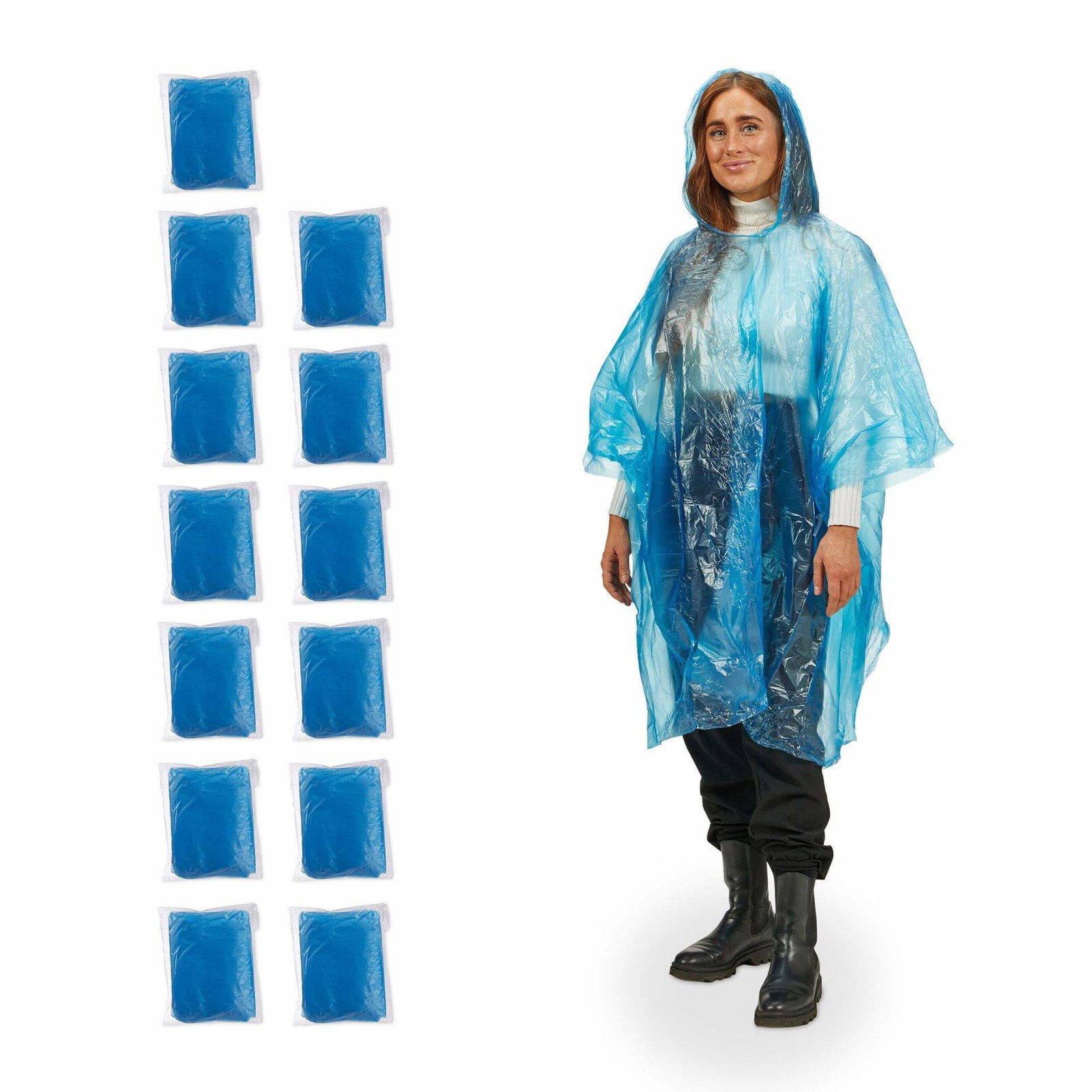 Ponchoset för engångsbruk om 13 st | Mode & Accessoarer - Accessoarer - Paraply | Pryloteket