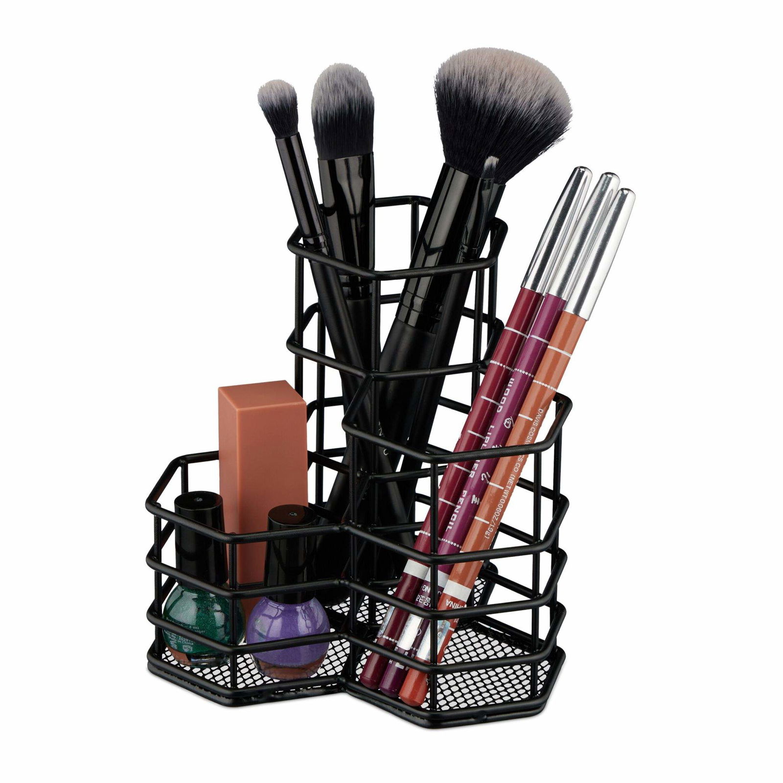 Børsteholder med 3 rum