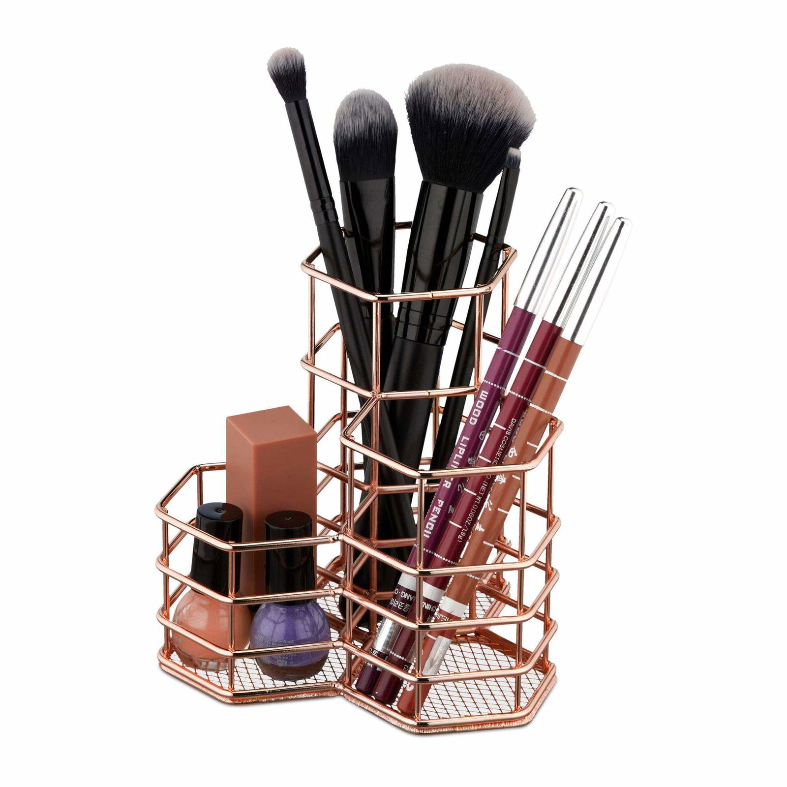 Børsteholder med 3 rum