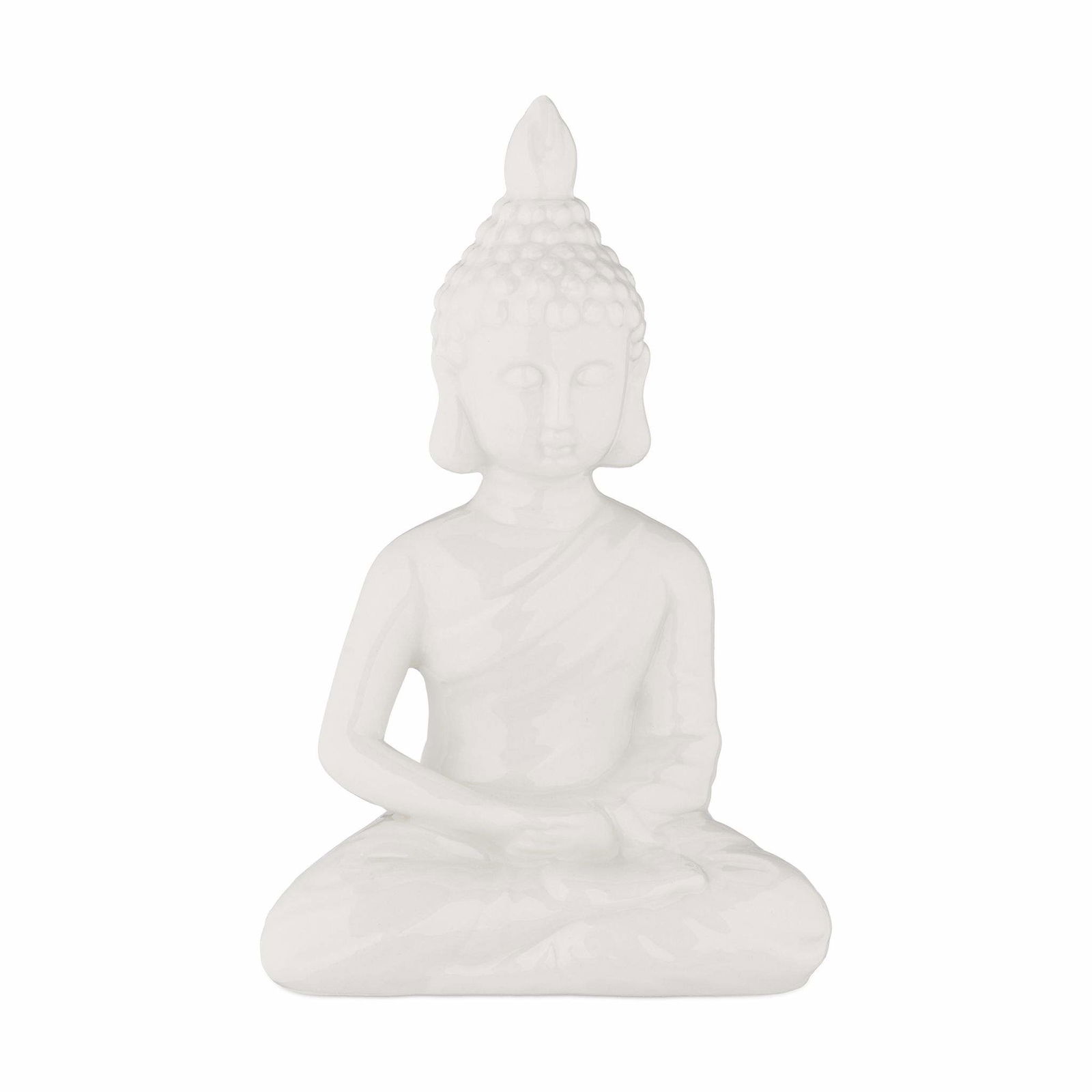 Hvid Buddha figur 17 cm