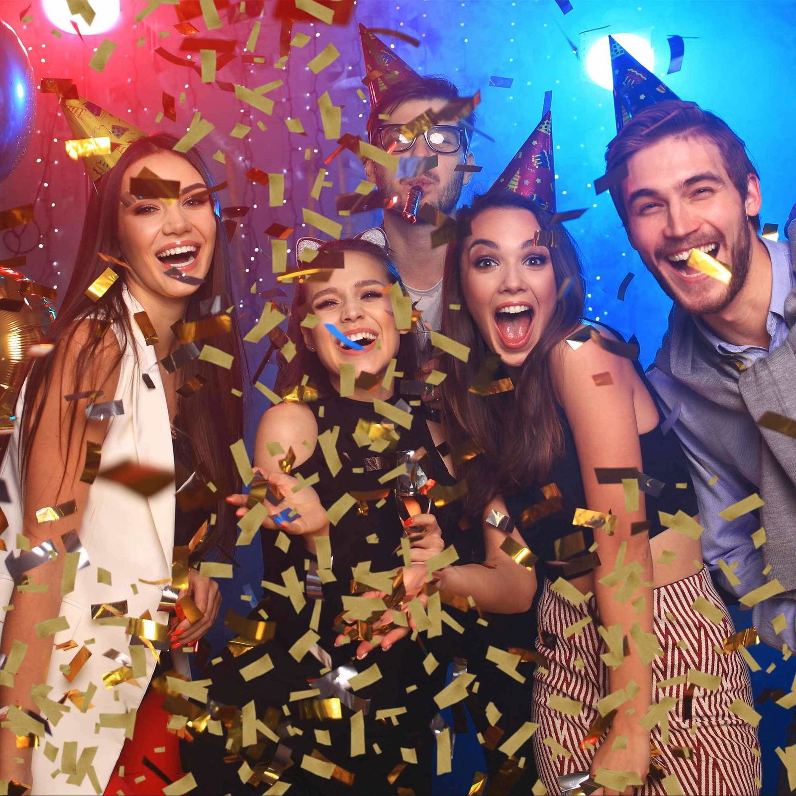 Party Popper "Golden rain" 40 cm