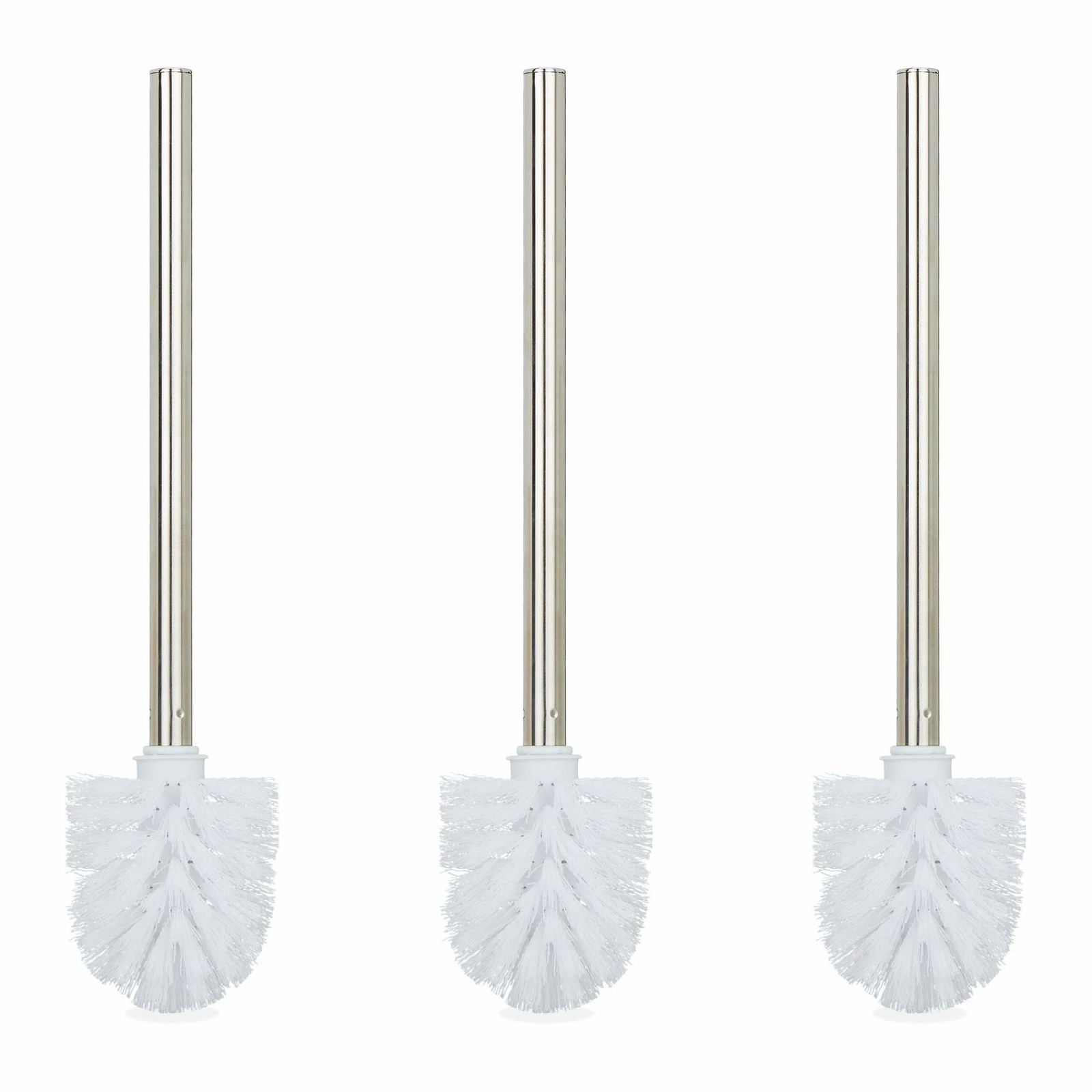 Sæt med 3 hvide toiletbørster