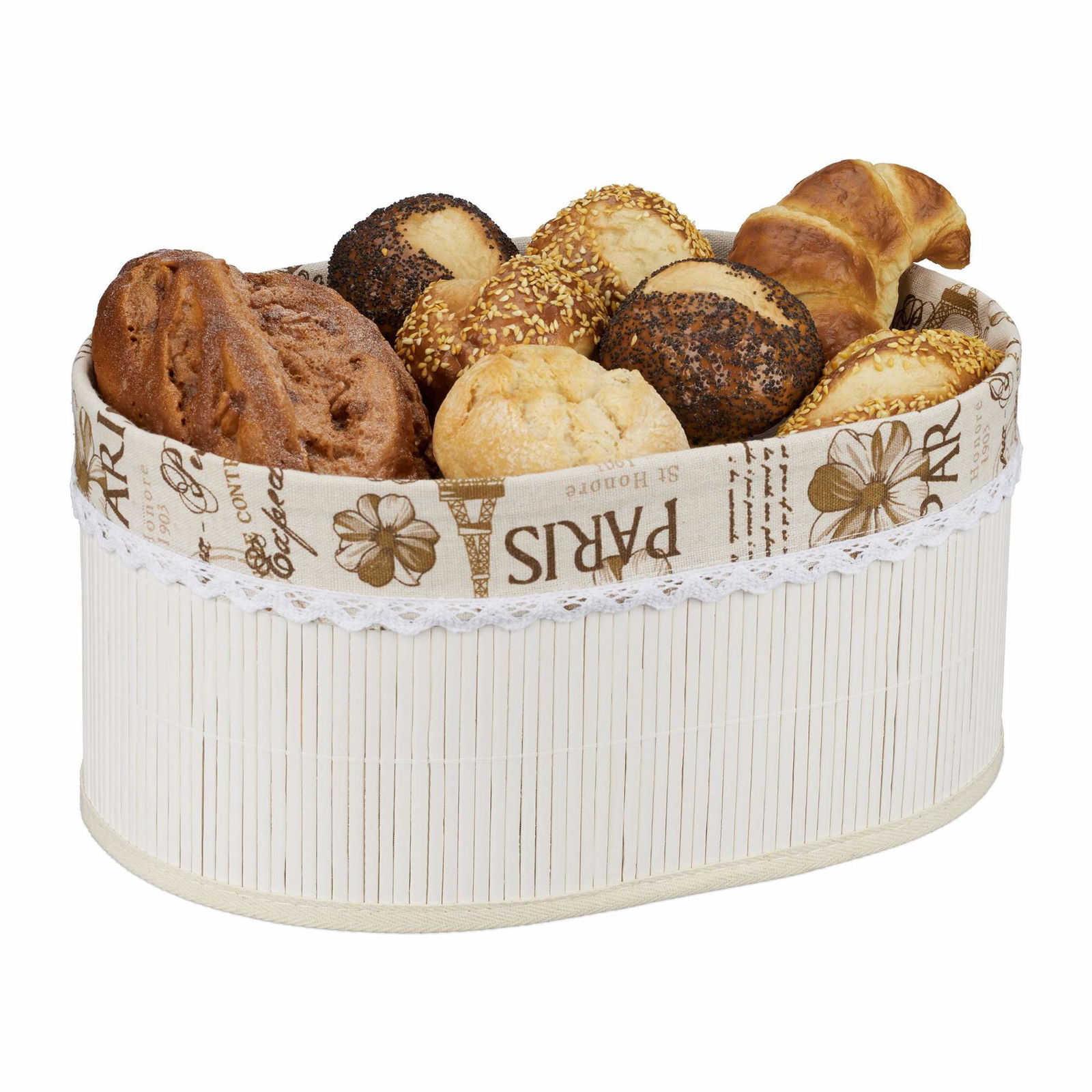 Brødkurv Paris i hvid