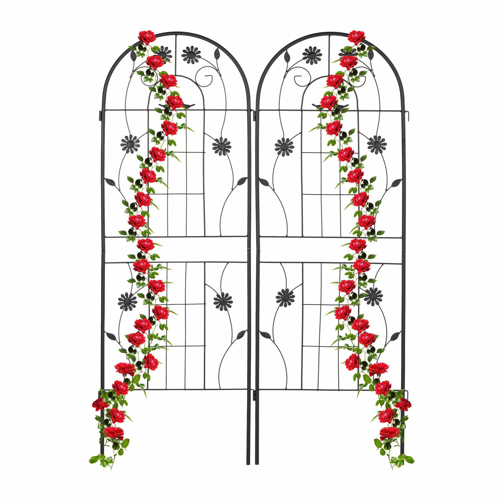 Trellis 150 cm sæt af 2 sorte