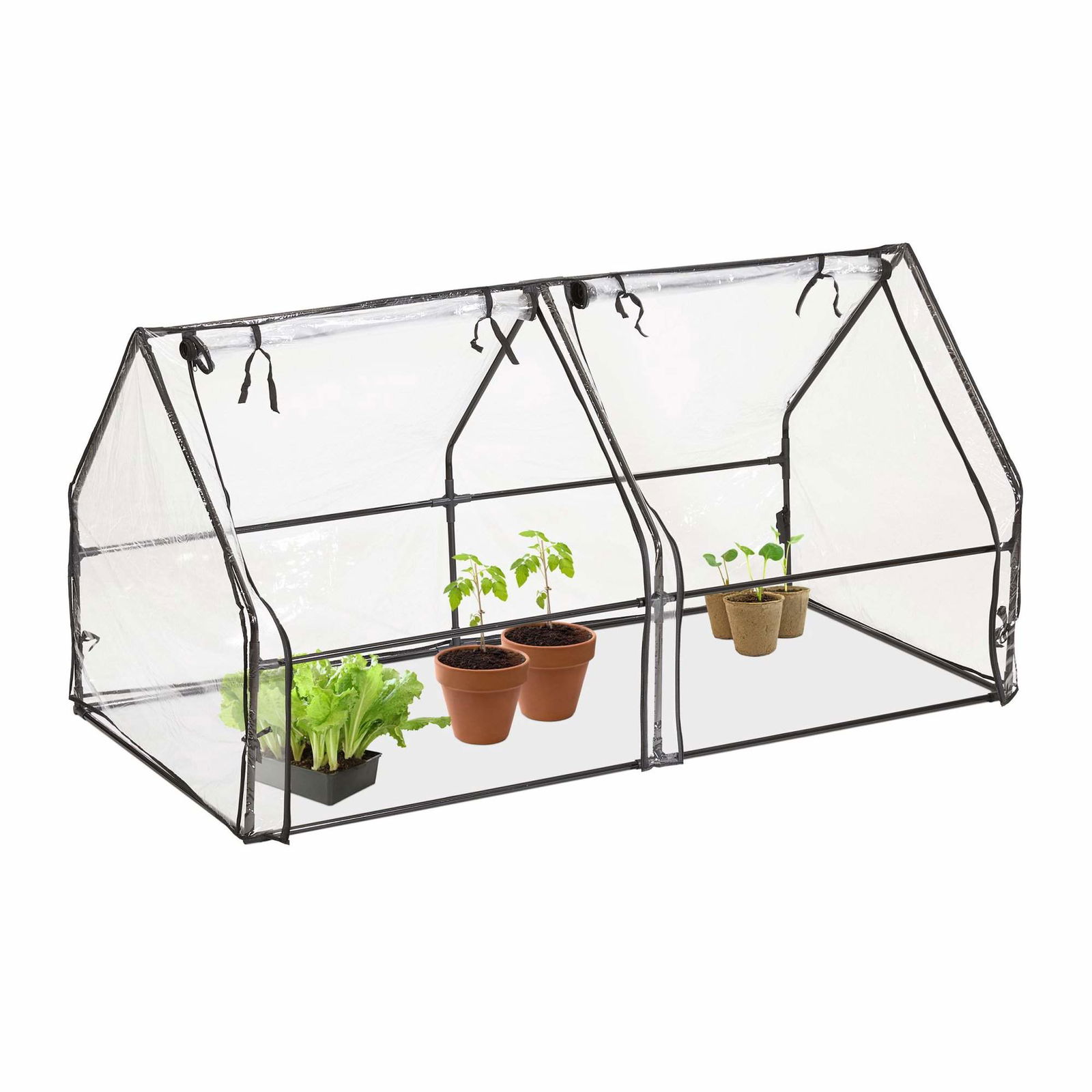 Drivhus PVC med 2 døre