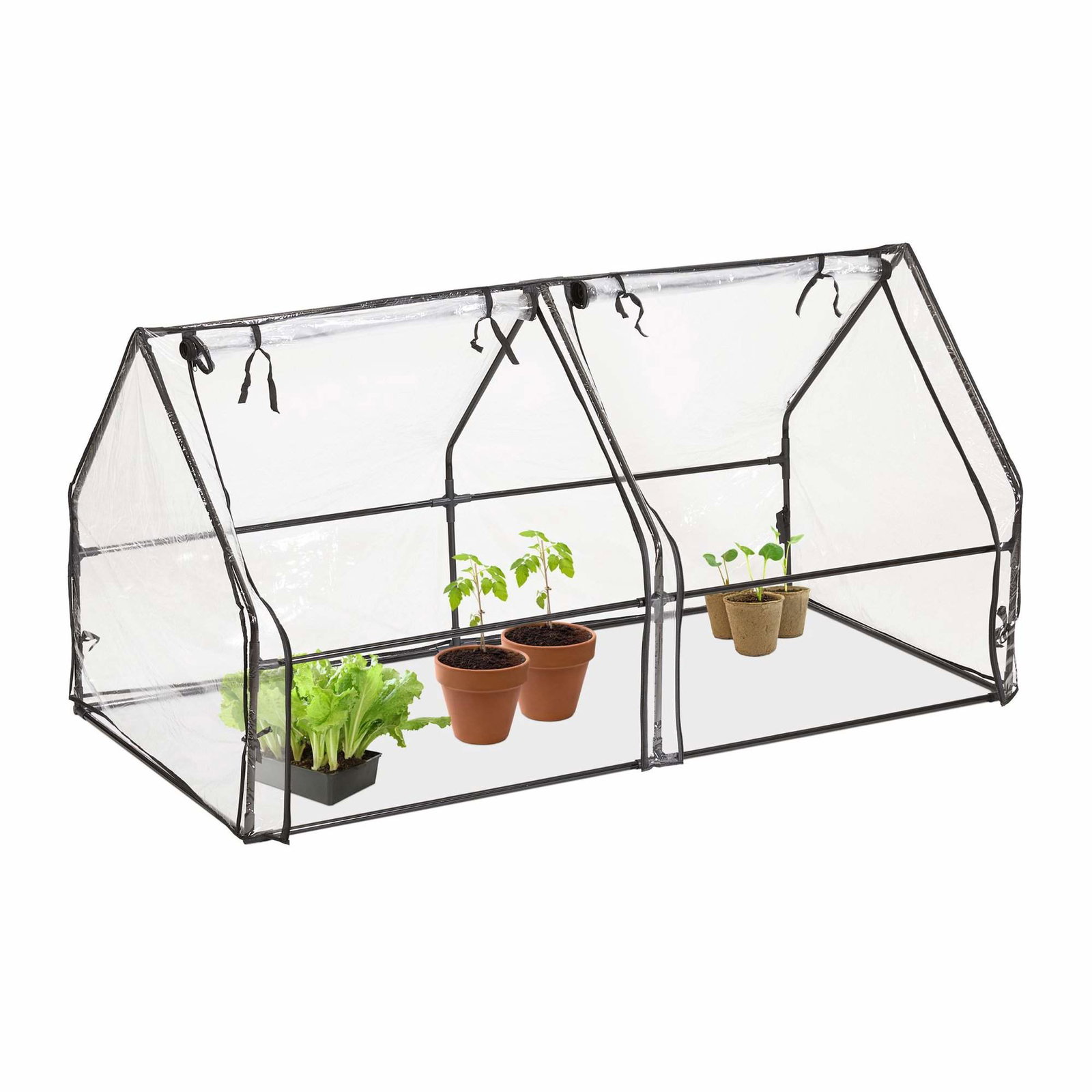 Drivhus PVC med 2 døre