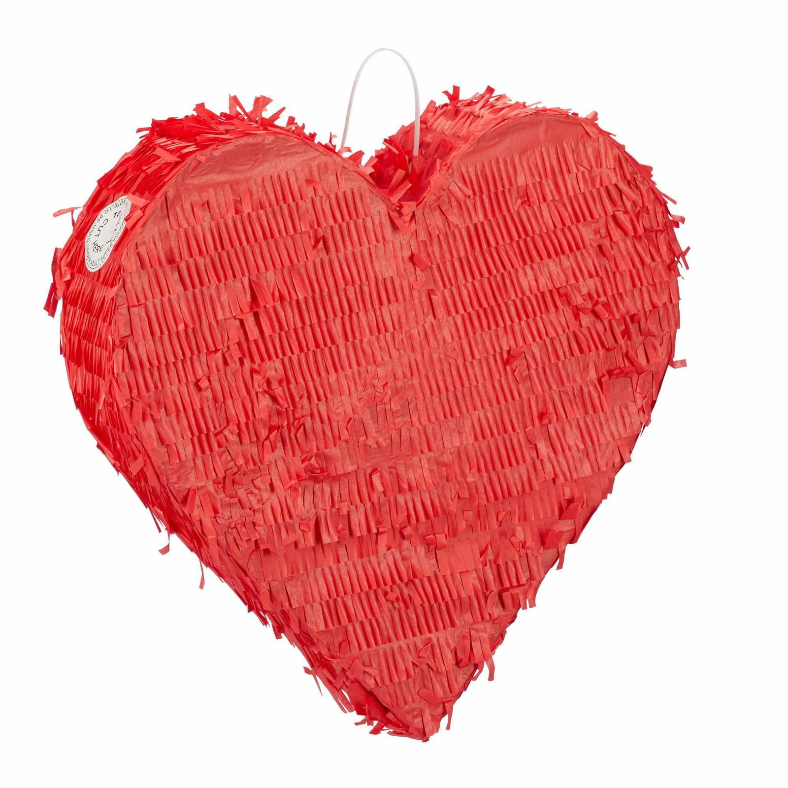 Rød hjerteformet pinata