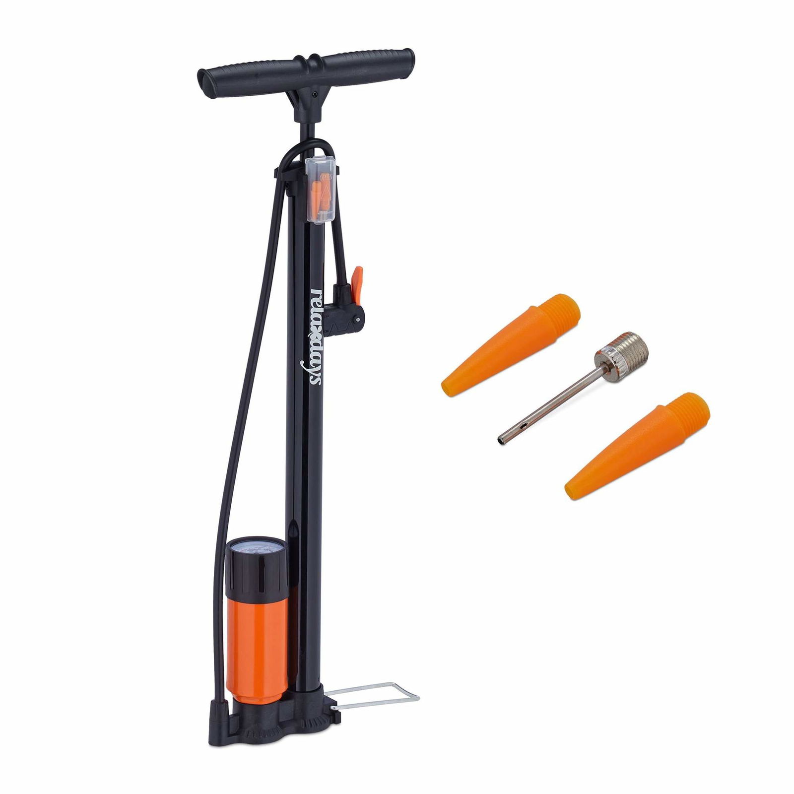 Gulvpumpe med trykmåler