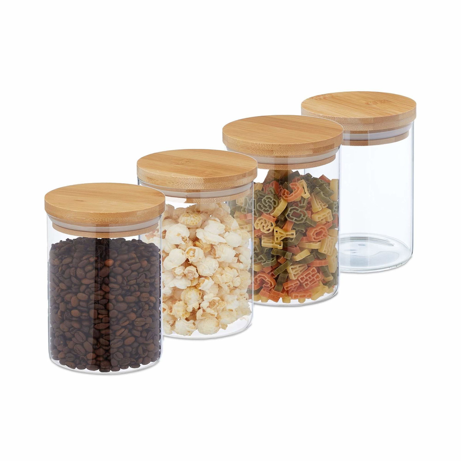 4 stk. Opbevaringsglas 750 ml