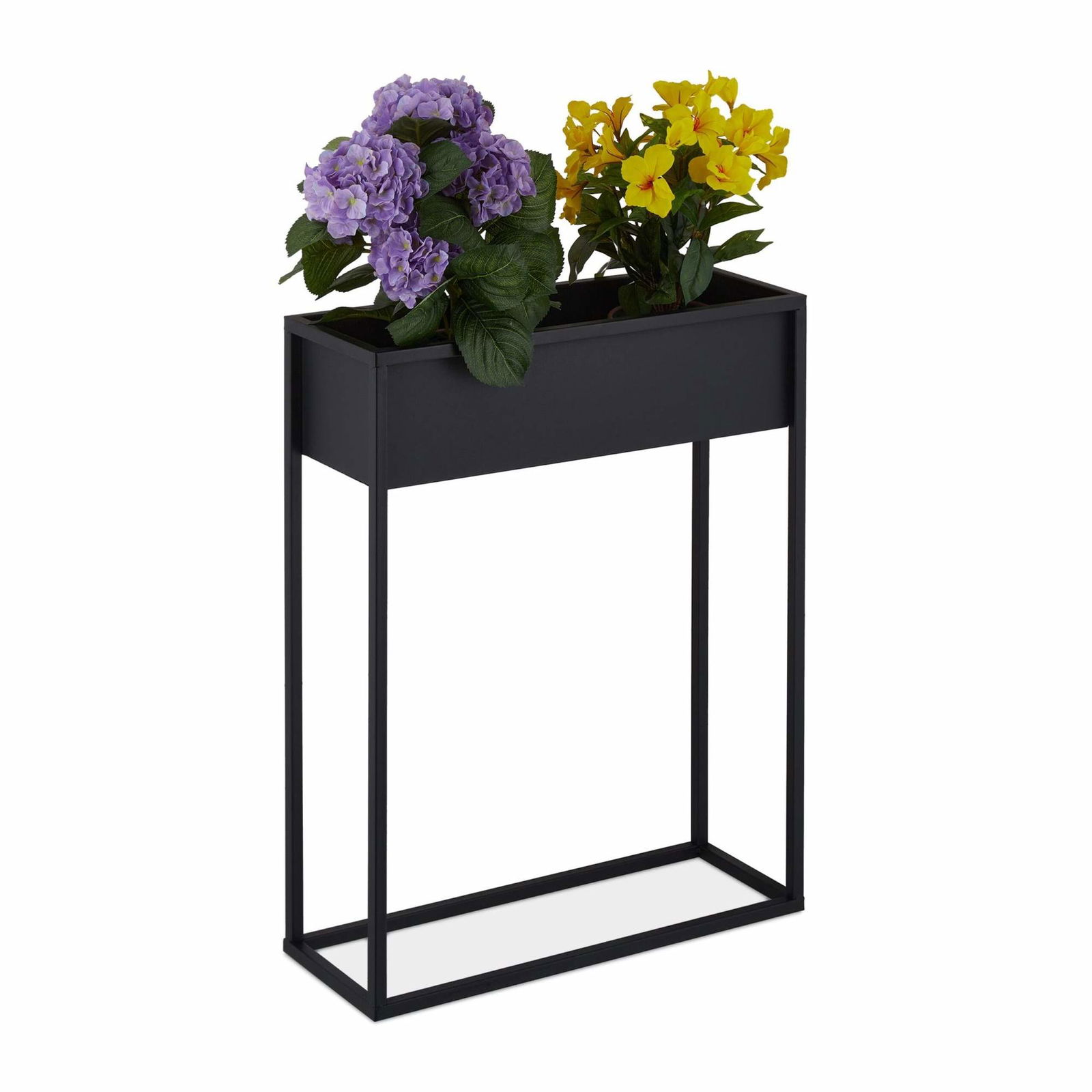 Blomsterstativ i sort metal