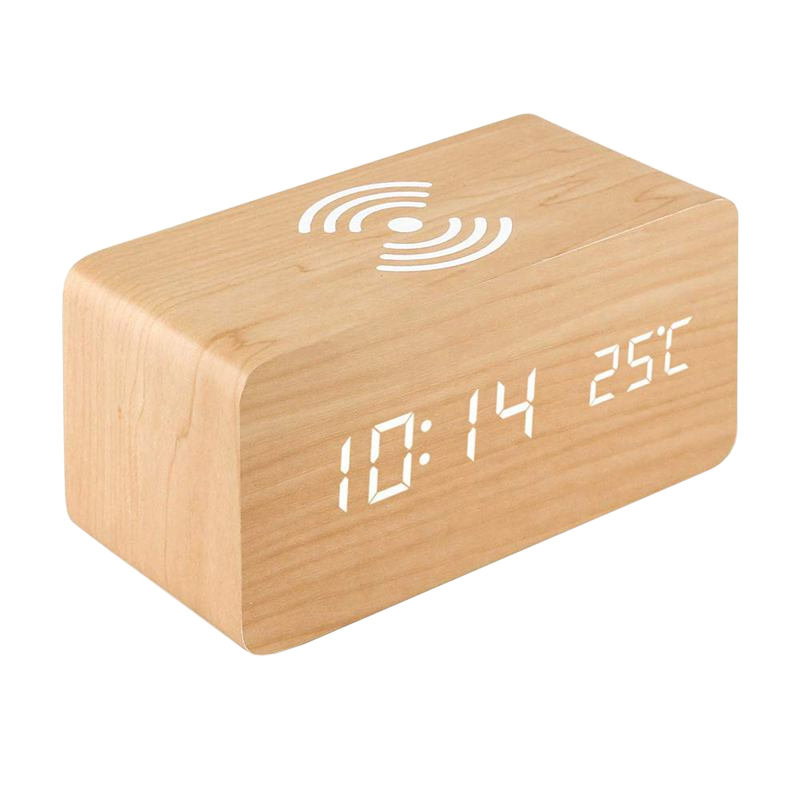 Digital Alarmklocka, Rektangulär - Beige | Hem & Hobby - Hem & Hushåll - Sovrum - Väckarklockor | Pryloteket