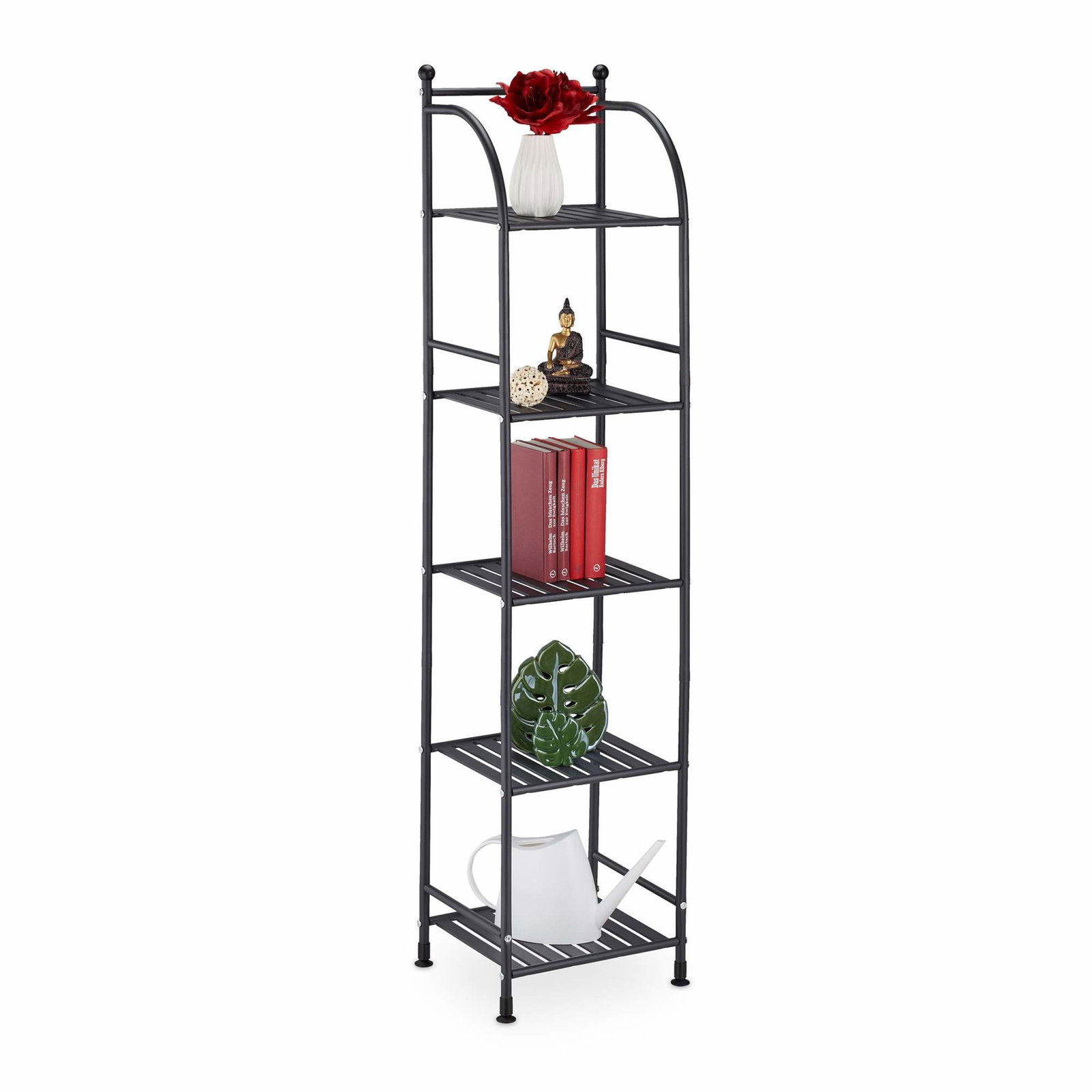 Smal golvstående hylla med 5 hyllplan | Hem & Hobby - Hem & Hushåll - Textil - Handdukar | Pryloteket