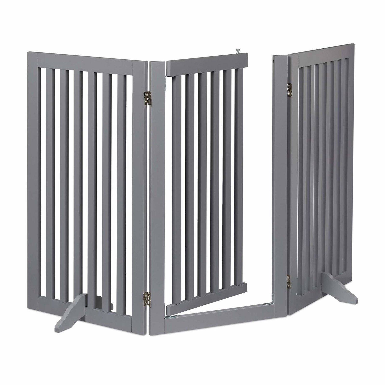 Grå säkerhetsgrind med dörr 92 cm | Hem & Hobby - Hem & Hushåll - Hemsäkerhet - Barnspärrar & Anpassning - Barngrindar & Trappgrindar | Pryloteket