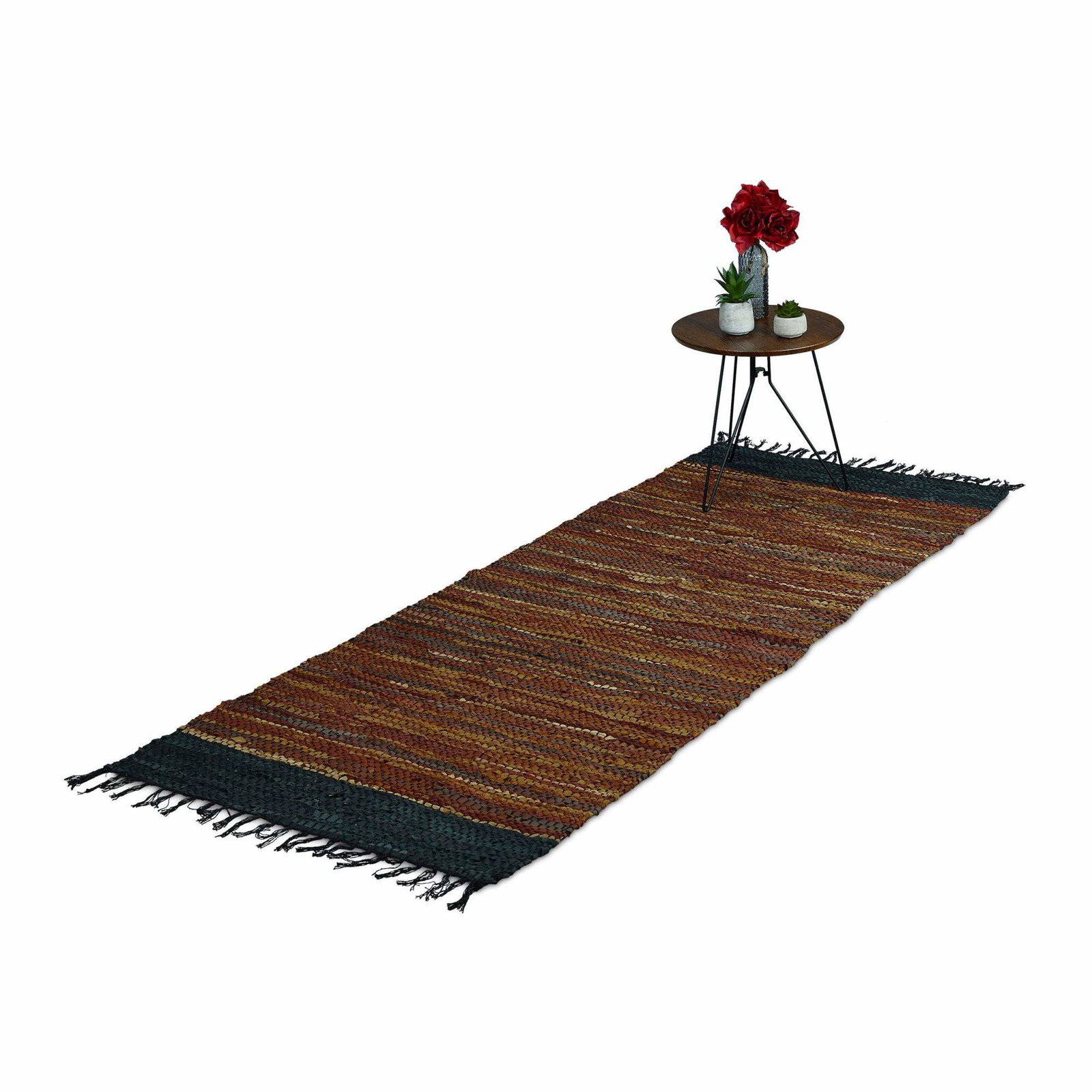 Trasmatta i läder och bomull | Hem & Hobby - Hem & Hushåll - Sovrum | Pryloteket