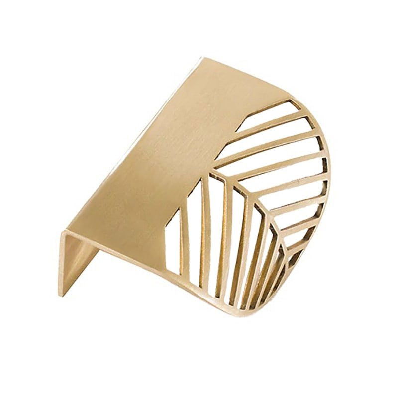 Bladformet Håndtag - Guld