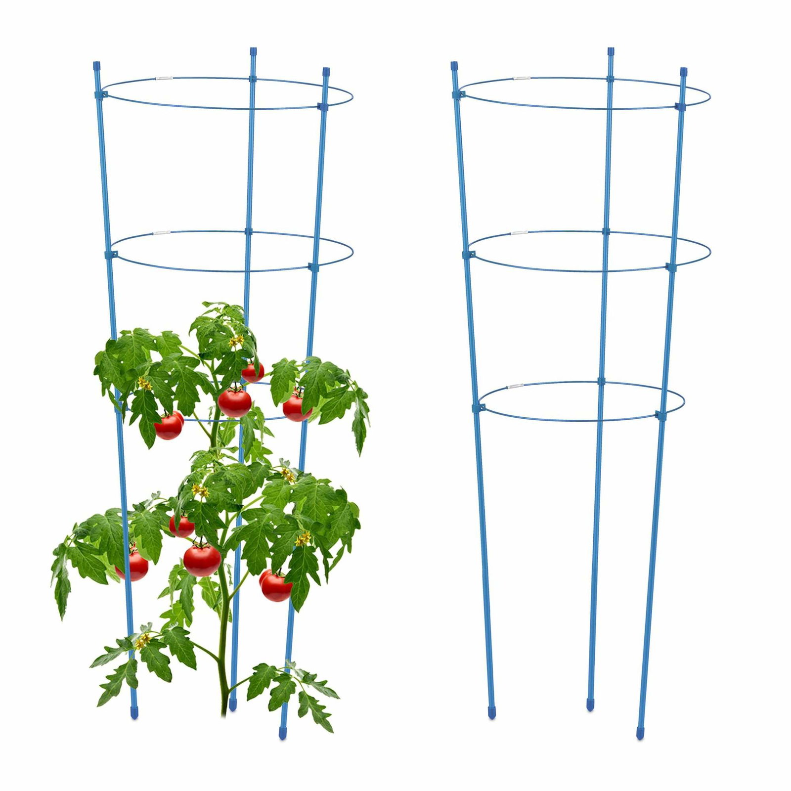 Plantestøtte 76 cm blå, sæt med 2 stk