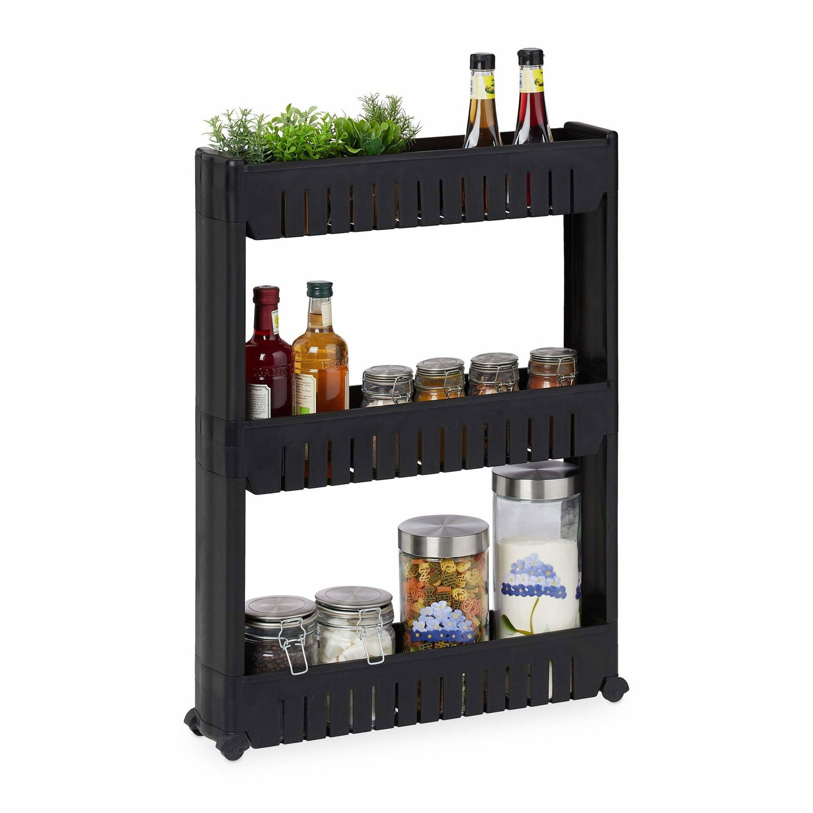 Smal vagn med 3 hyllplan | Elektronik - Tillbehör Mobil & Surfplatta - Mobiltillbehör - Mobilkablar - Tillbehör | Pryloteket