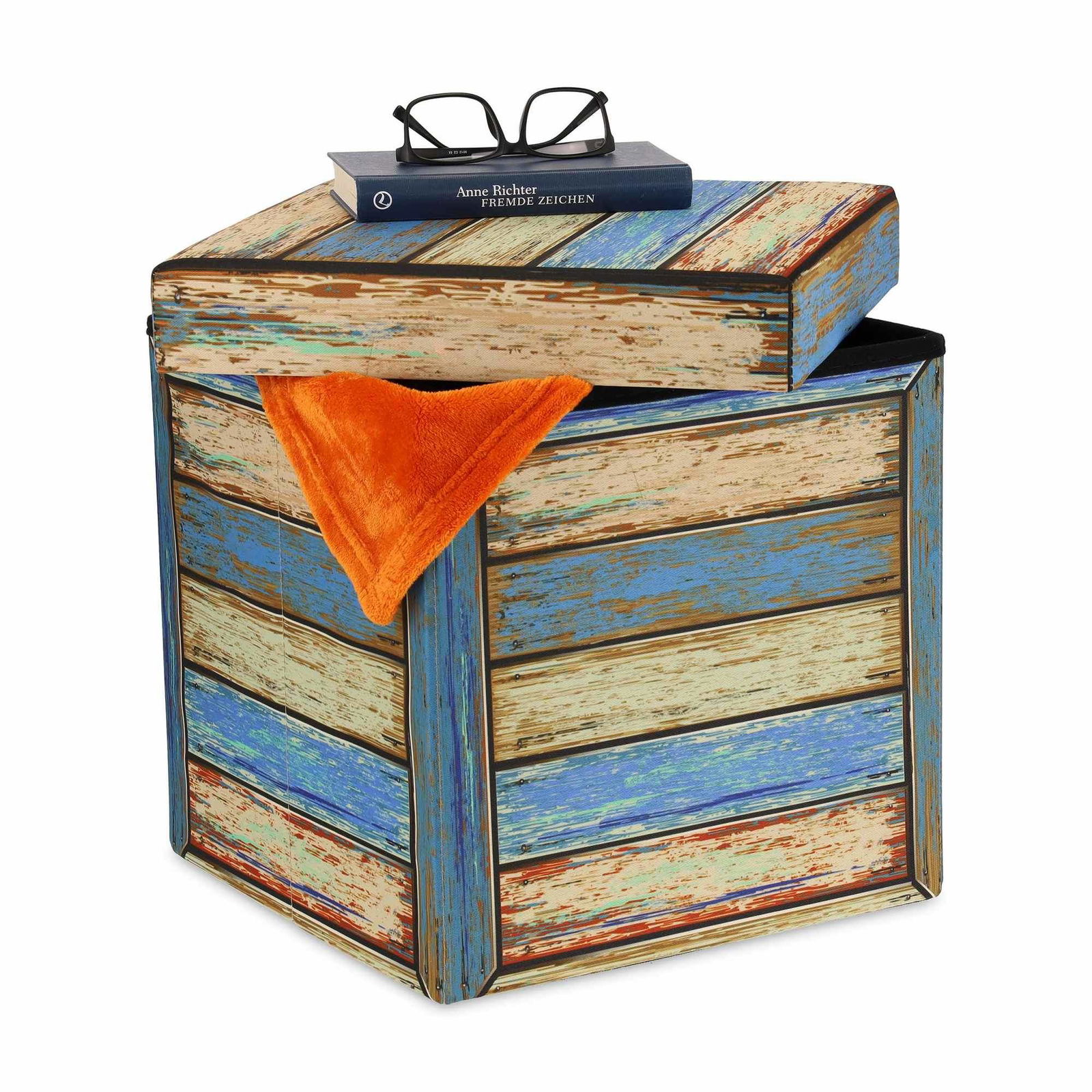 Vintage skammel med opbevaring