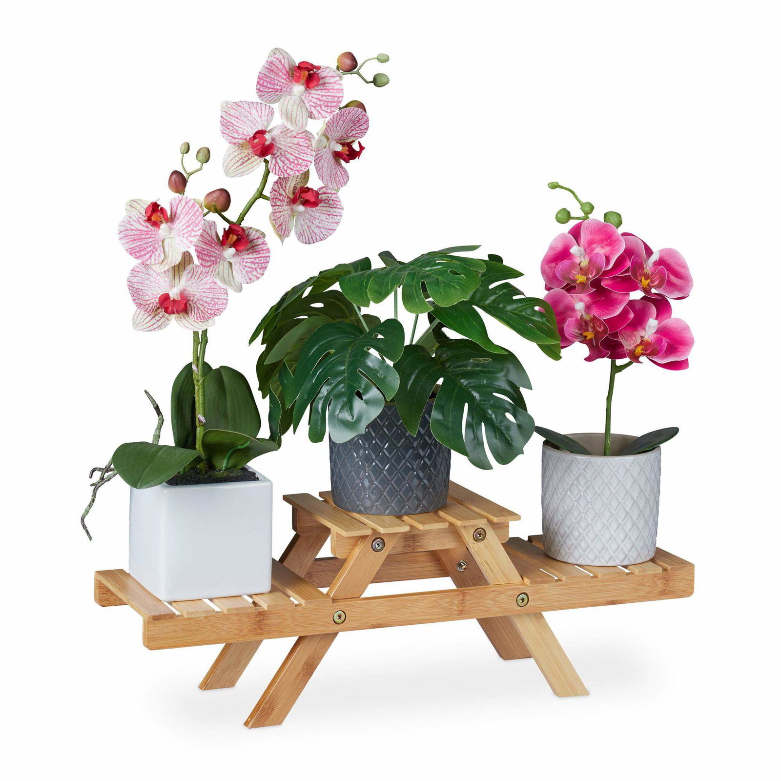 Blomster piedestal bambus