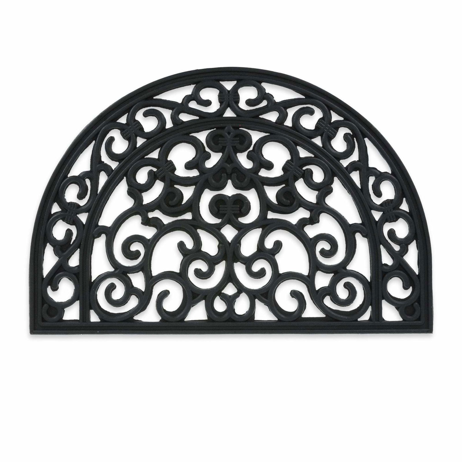 Halvrund gummidørmåtte