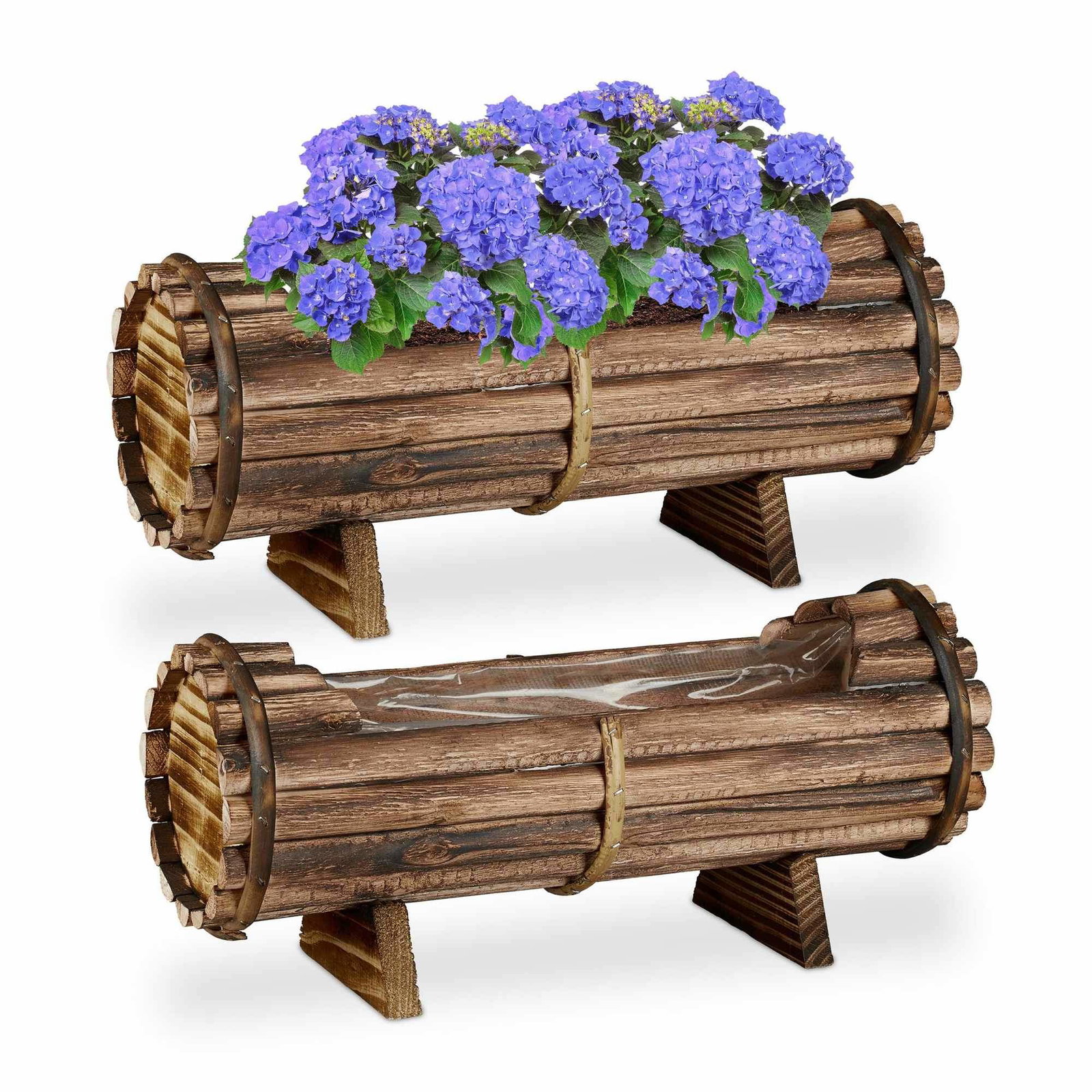 Blomsterkasse træsæt med 2 stk