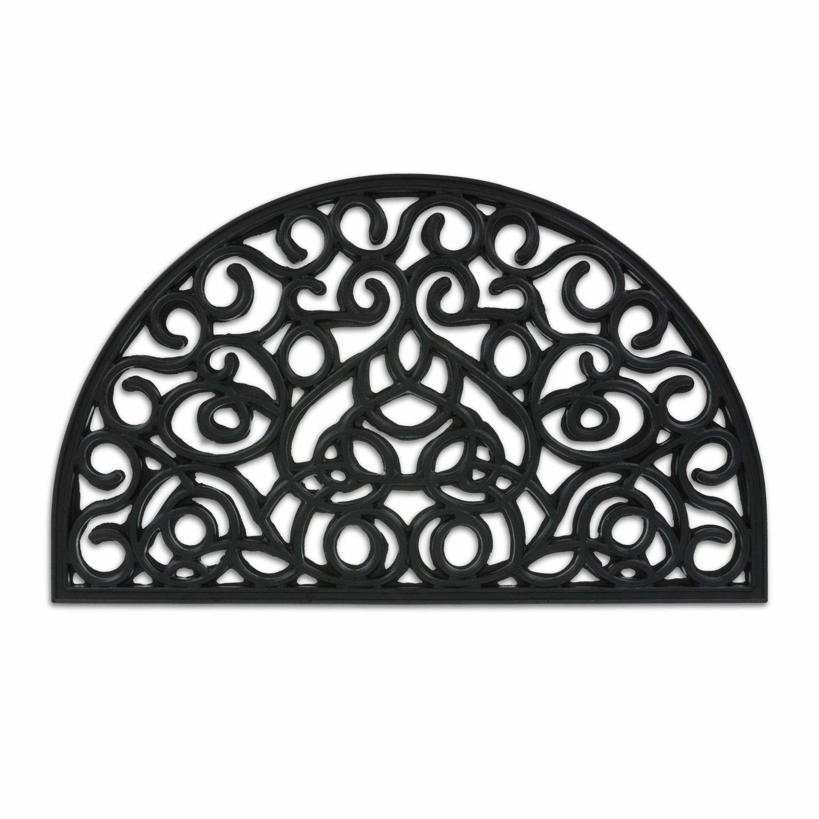 Halvcirkulær dørmåtte af gummi