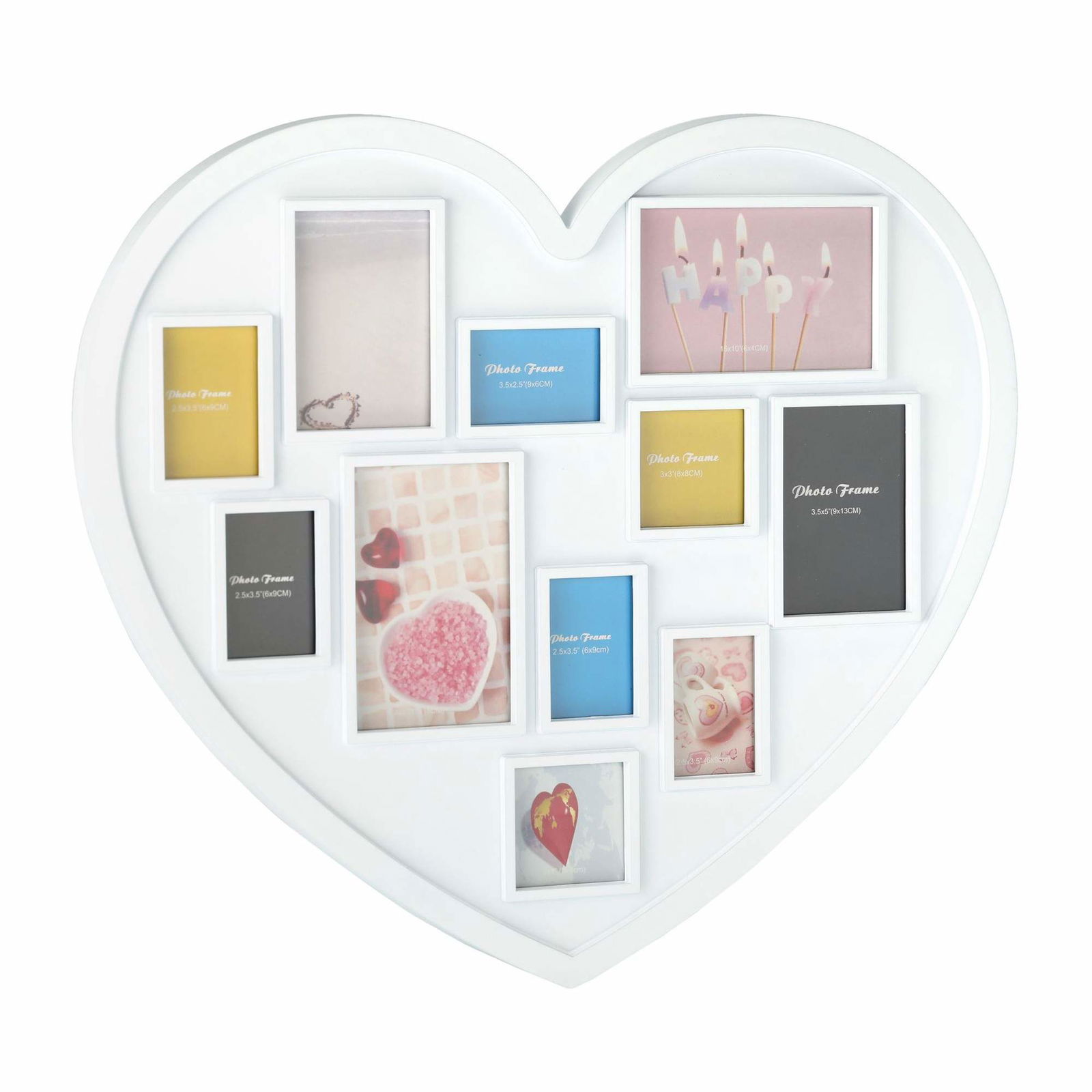 Hjerte fotoramme til 11 billeder